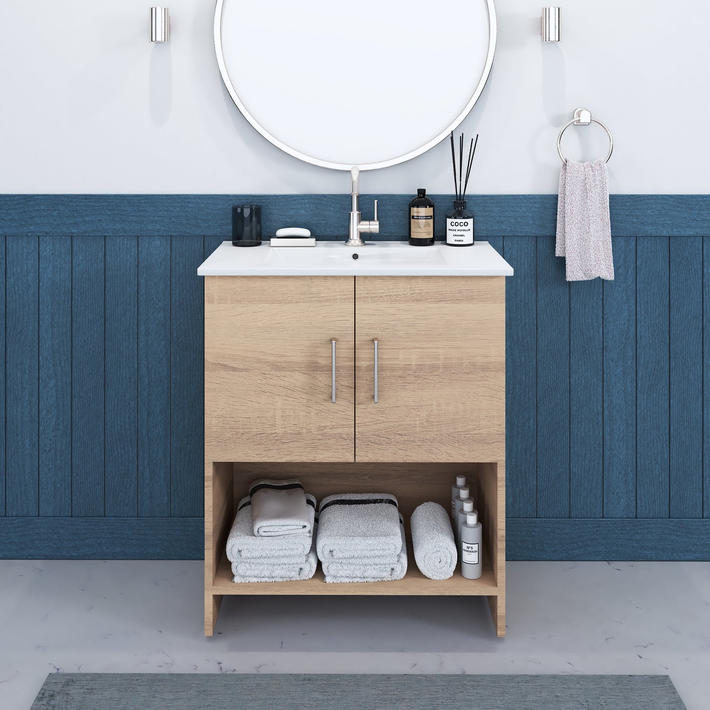 Cabo 30" Bathroom Vanity with Ceramic counter top