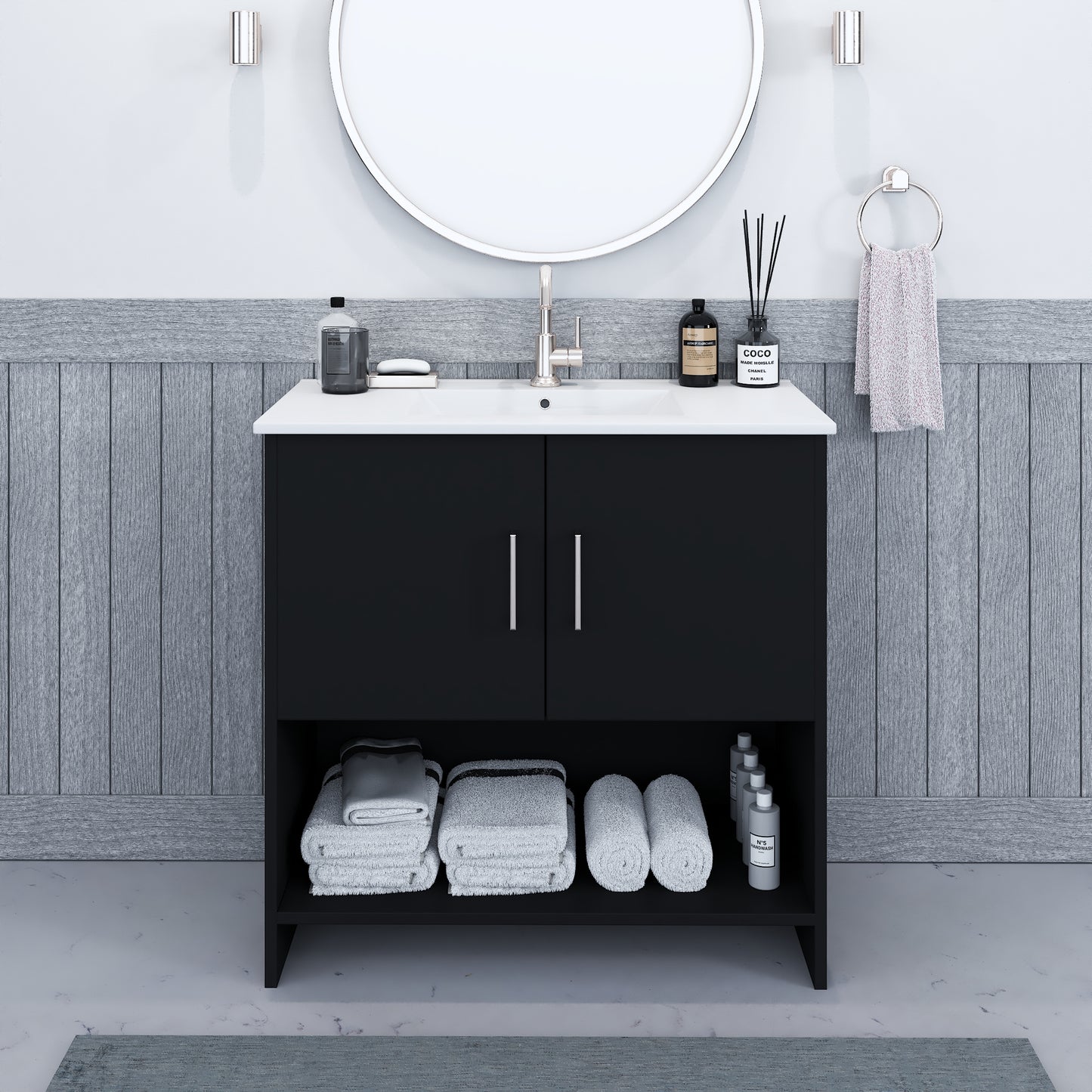 Cabo 36" Bathroom Vanity with Ceramic counter top