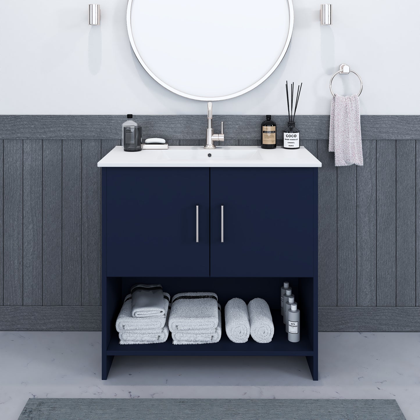 Cabo 36" Bathroom Vanity with Ceramic counter top