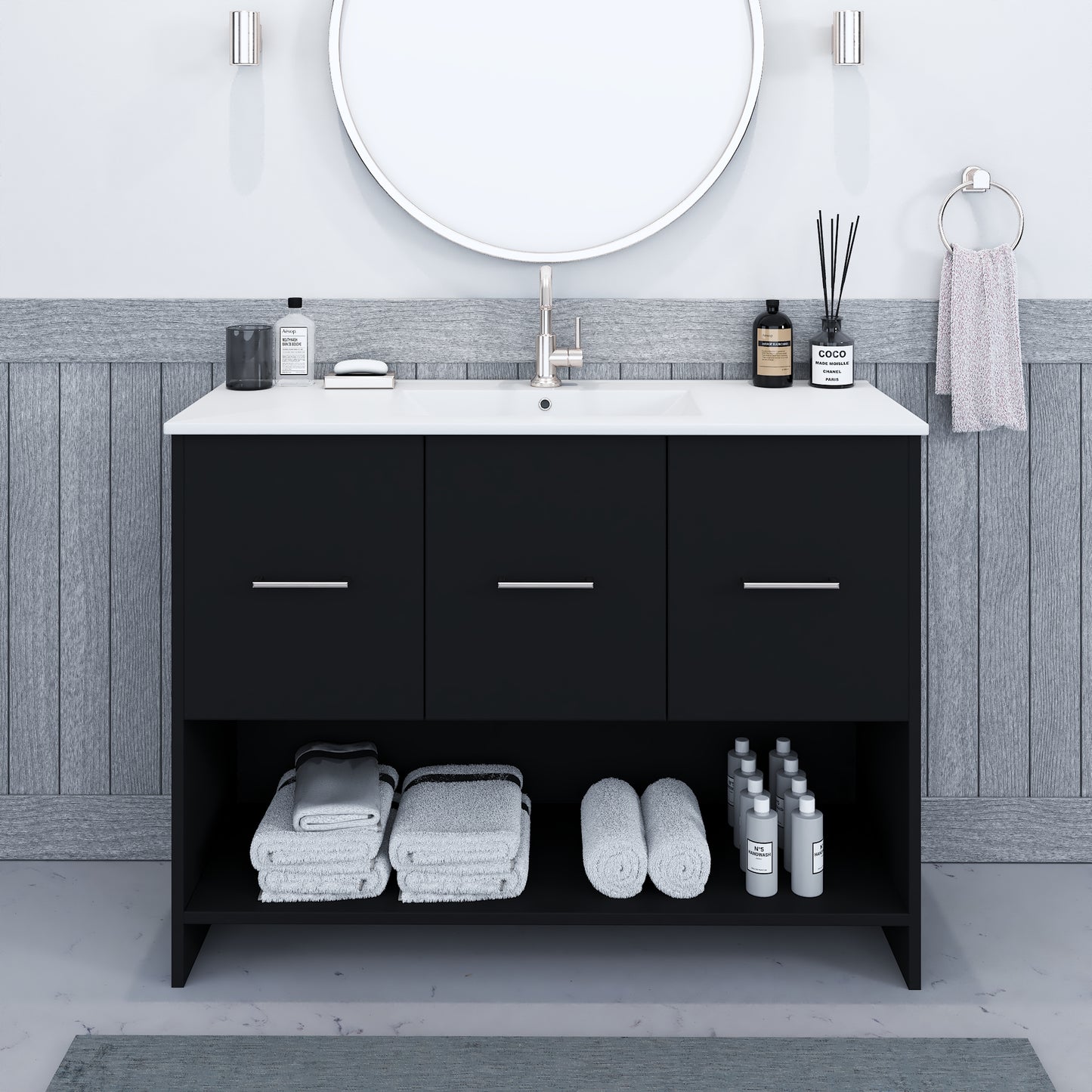 Cabo 48" Bathroom Vanity with Ceramic counter top