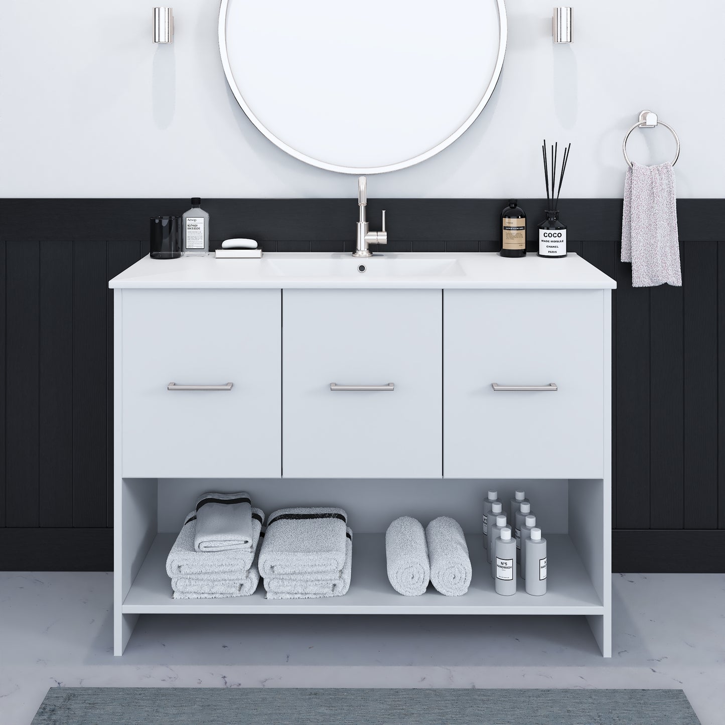 Cabo 48" Bathroom Vanity with Ceramic counter top