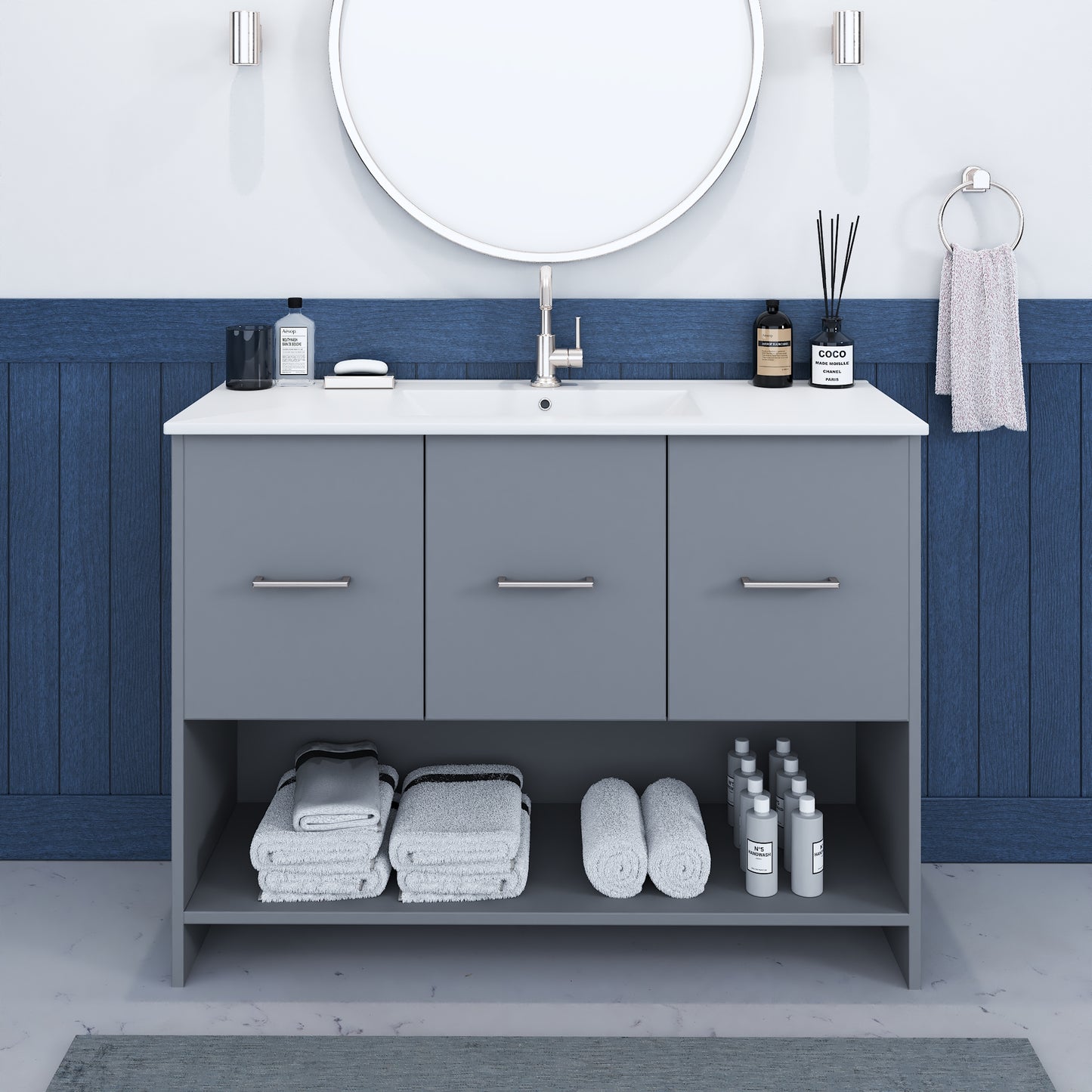 Cabo 48" Bathroom Vanity with Ceramic counter top