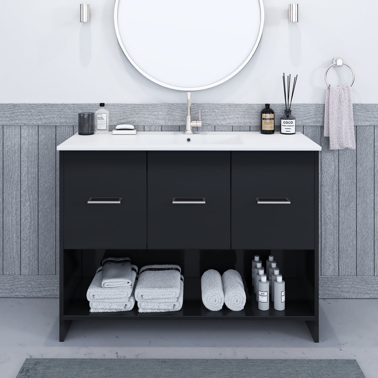 Cabo 48" Bathroom Vanity with Ceramic counter top