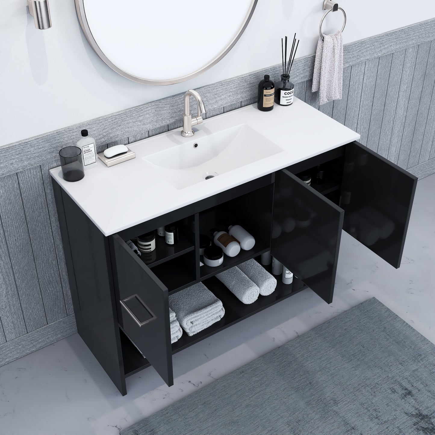 Cabo 48" Bathroom Vanity with Ceramic counter top