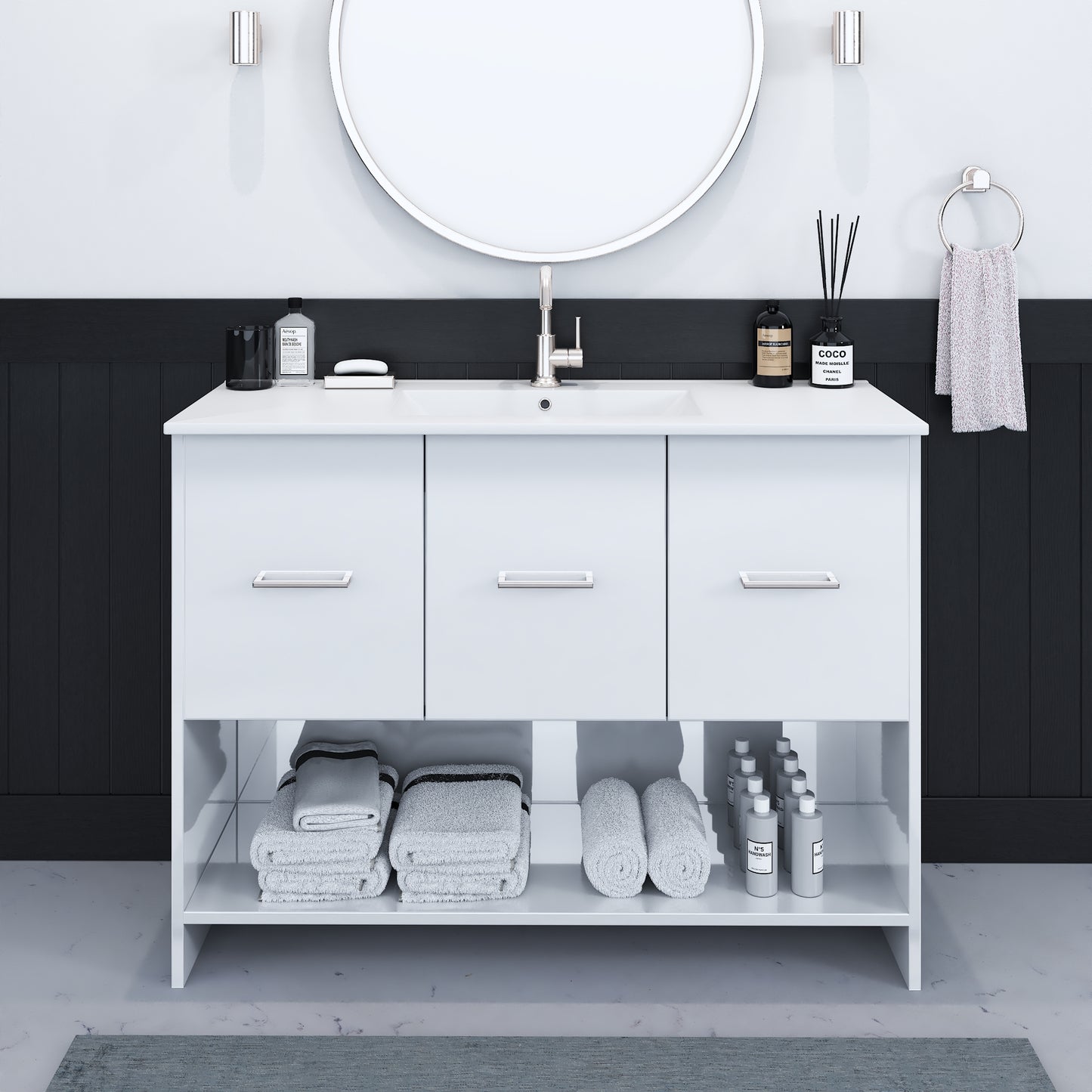 Cabo 48" Bathroom Vanity with Ceramic counter top