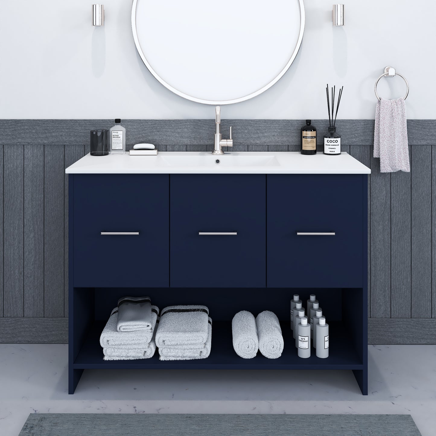 Cabo 48" Bathroom Vanity with Ceramic counter top