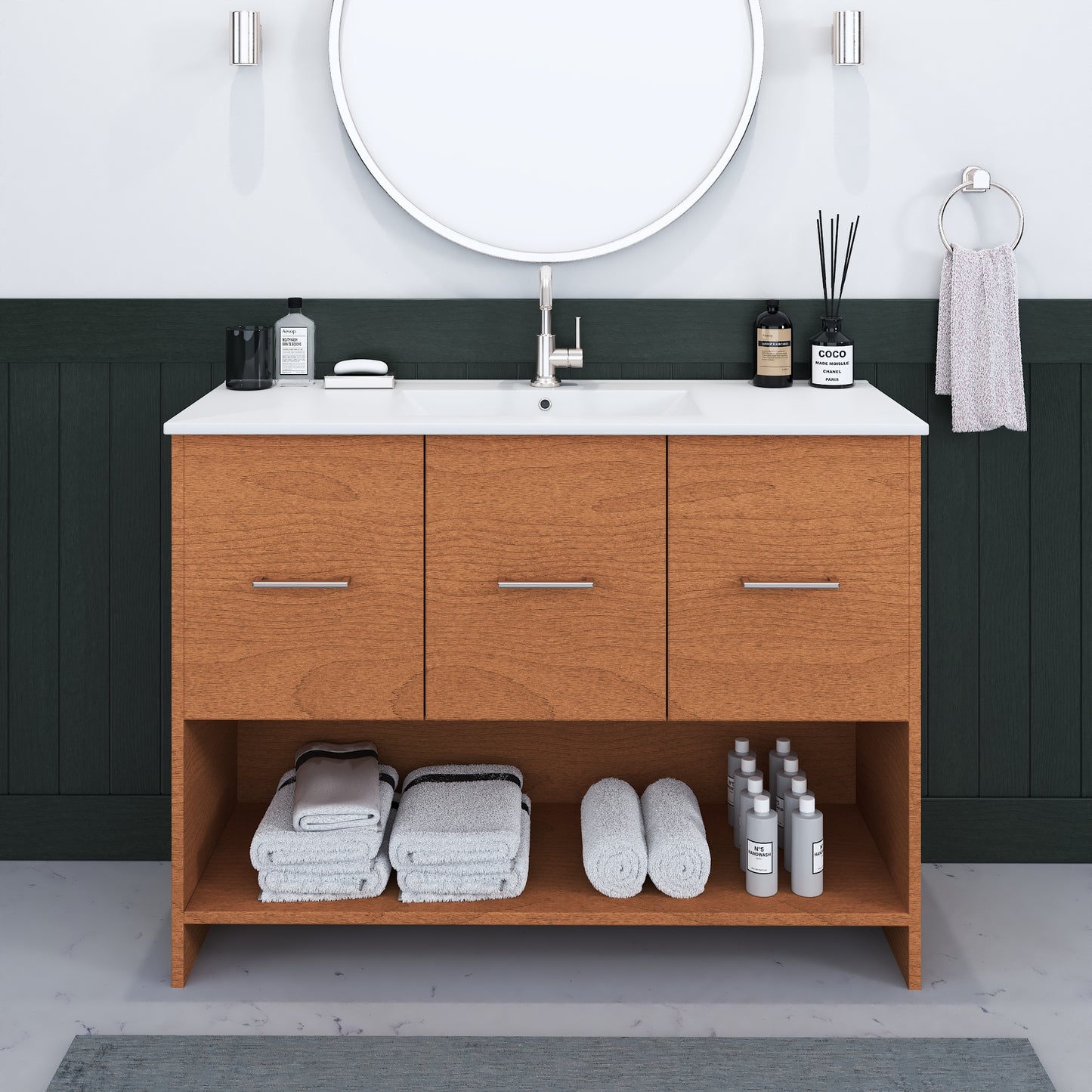Cabo 48" Bathroom Vanity with Ceramic counter top