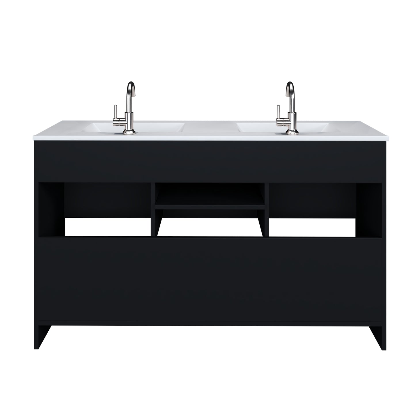 Cabo 60" Double Sink Bathroom Vanity with Ceramic counter top