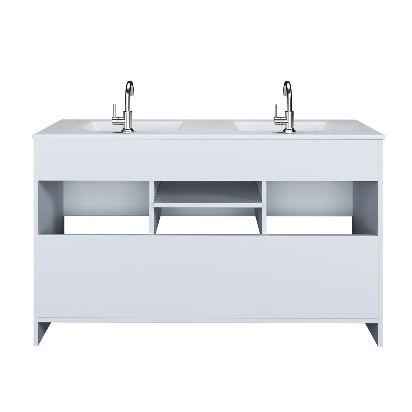 Cabo 60" Double Sink Bathroom Vanity with Ceramic counter top