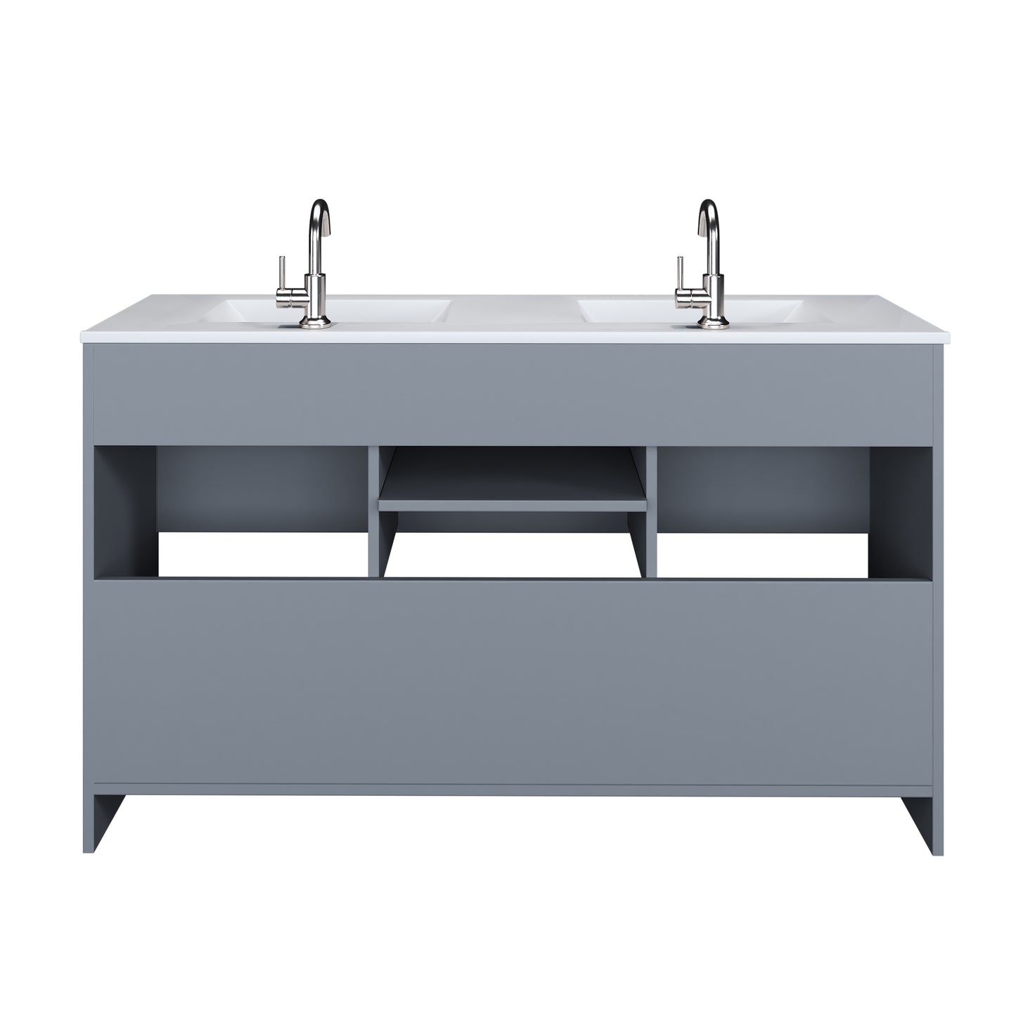 Cabo 60" Double Sink Bathroom Vanity with Ceramic counter top