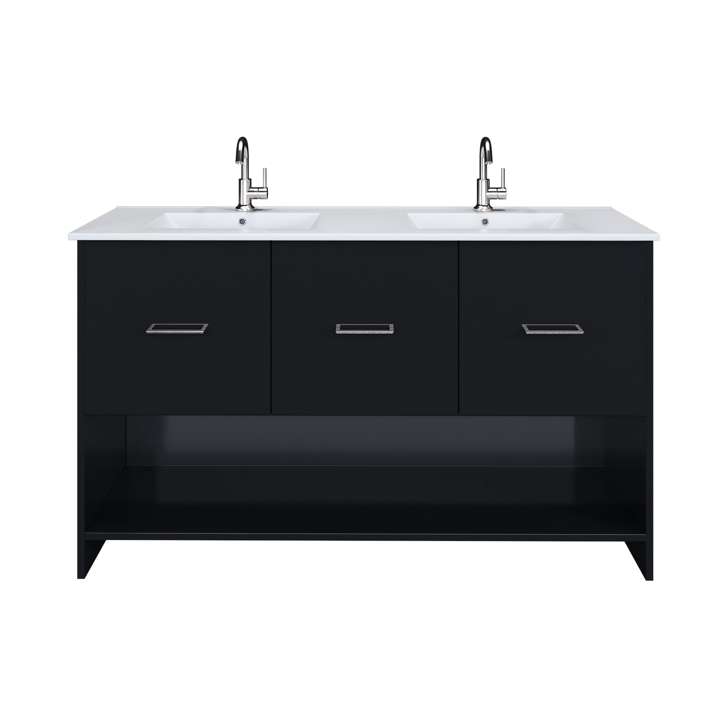 Cabo 60" Double Sink Bathroom Vanity with Ceramic counter top
