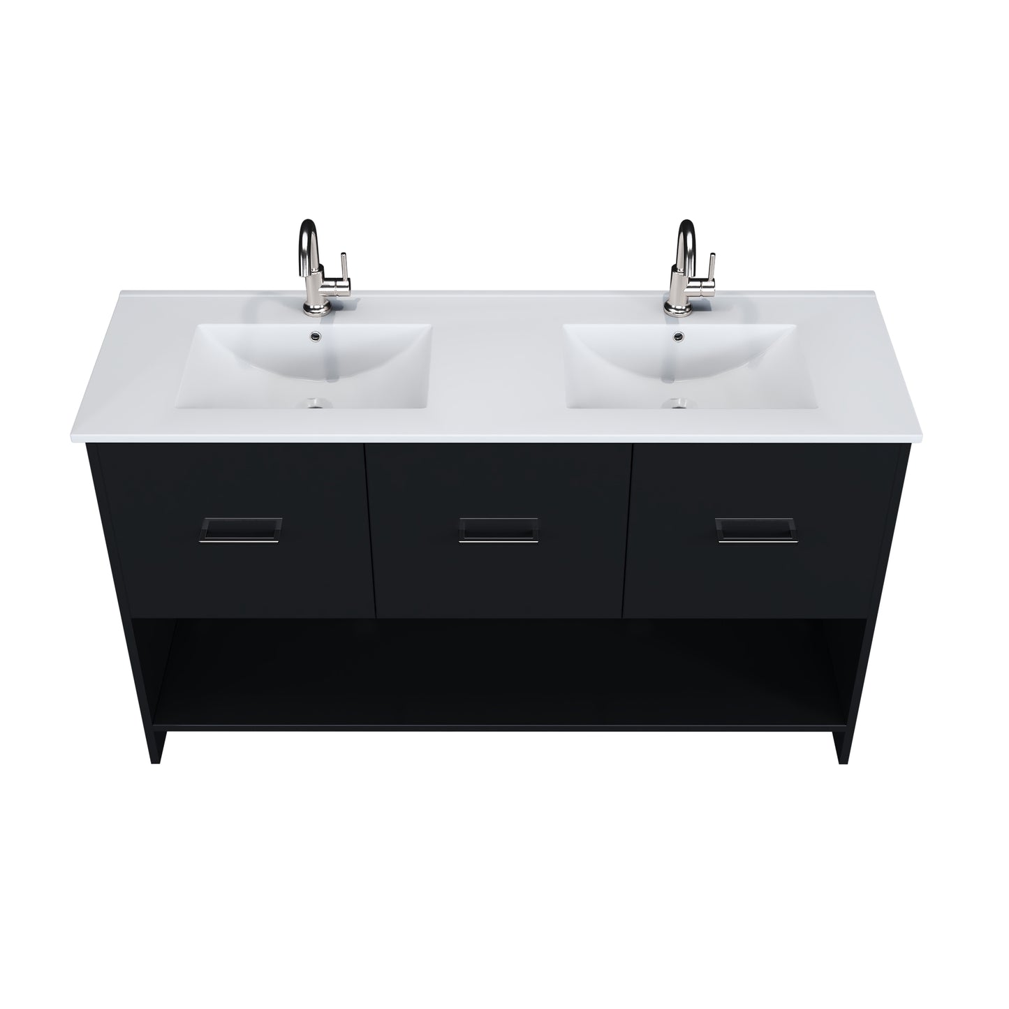 Cabo 60" Double Sink Bathroom Vanity with Ceramic counter top
