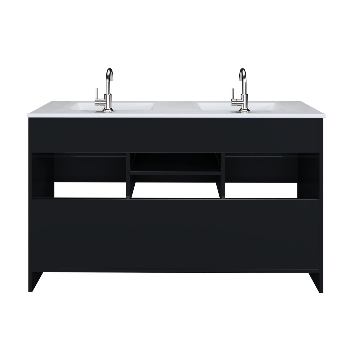 Cabo 60" Double Sink Bathroom Vanity with Ceramic counter top