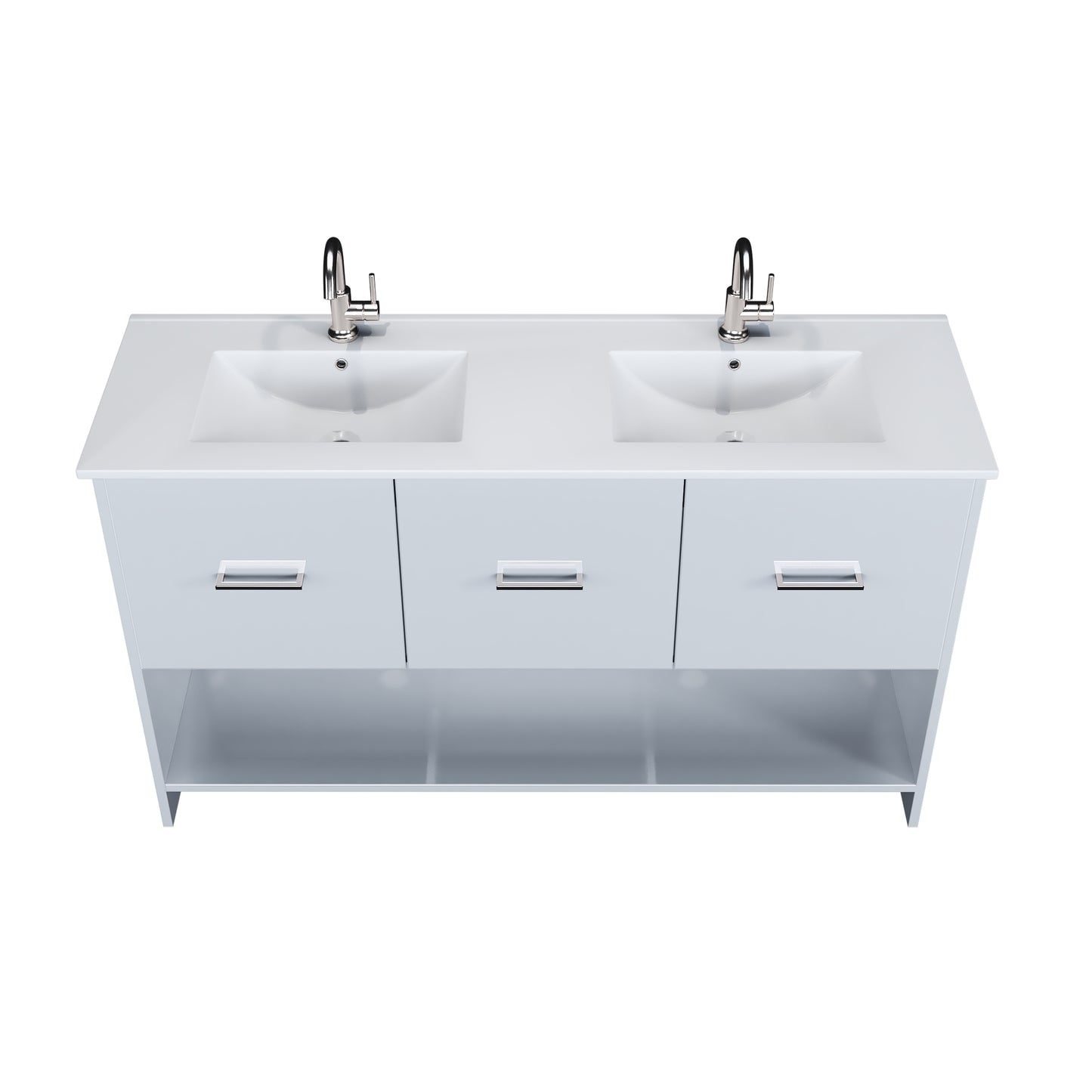 Cabo 60" Double Sink Bathroom Vanity with Ceramic counter top