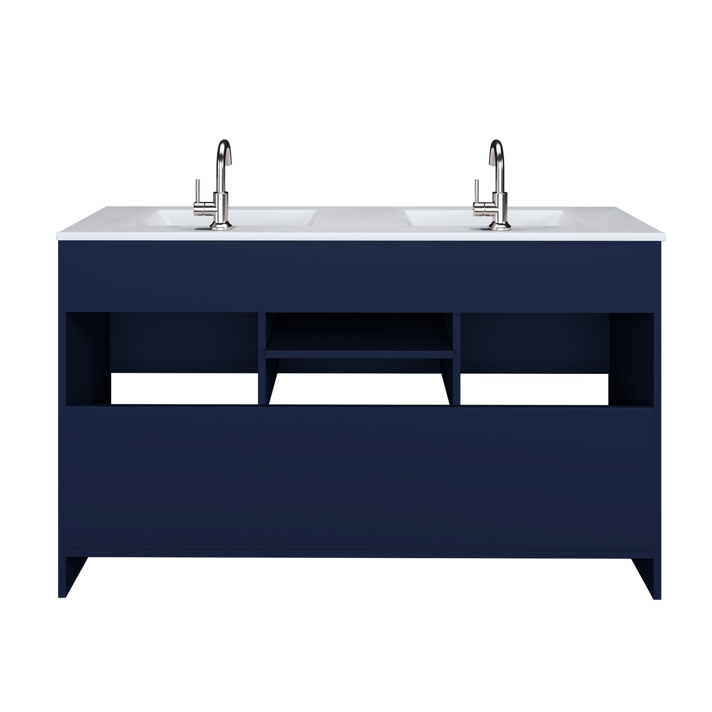 Cabo 60" Double Sink Bathroom Vanity with Ceramic counter top