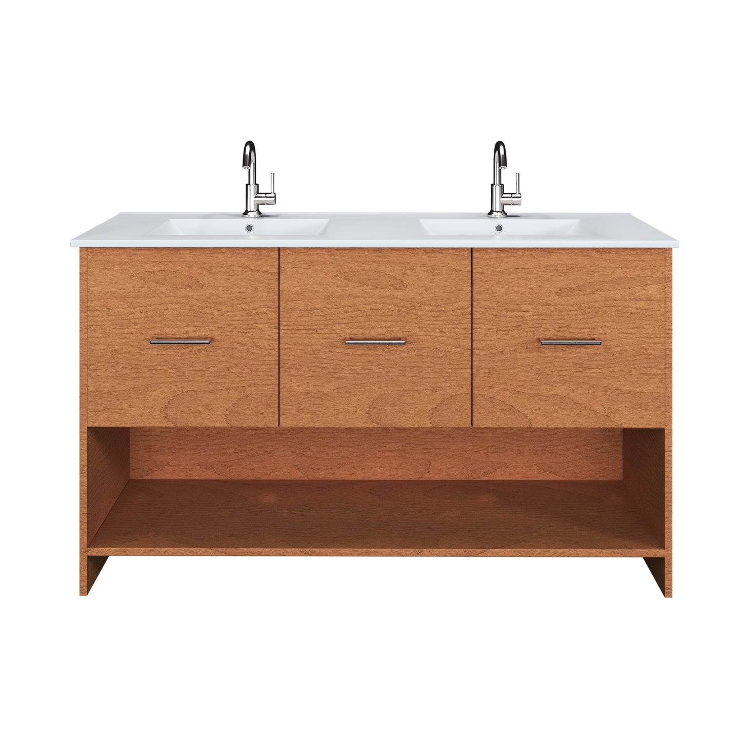 Cabo 60" Double Sink Bathroom Vanity with Ceramic counter top