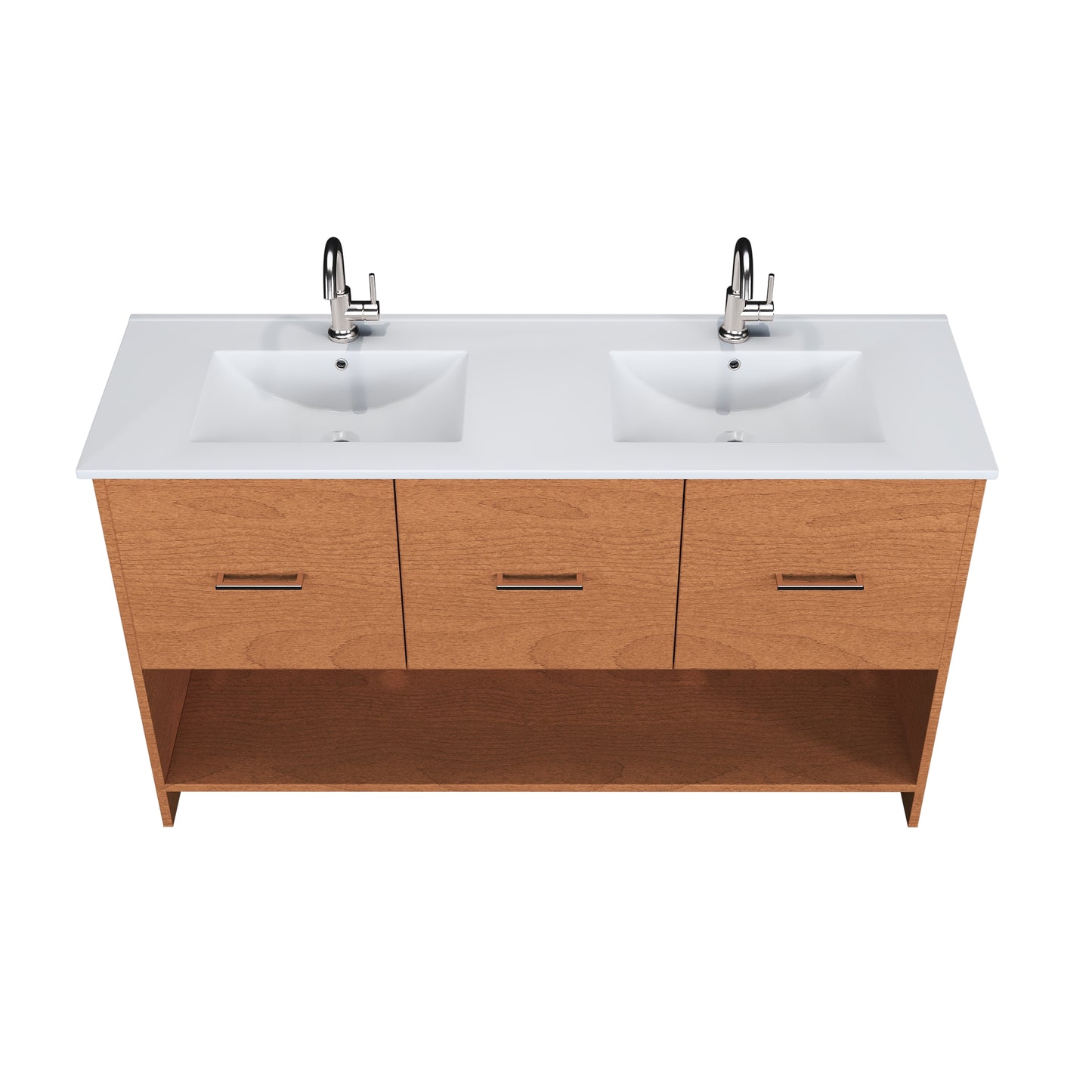 Cabo 60" Double Sink Bathroom Vanity with Ceramic counter top