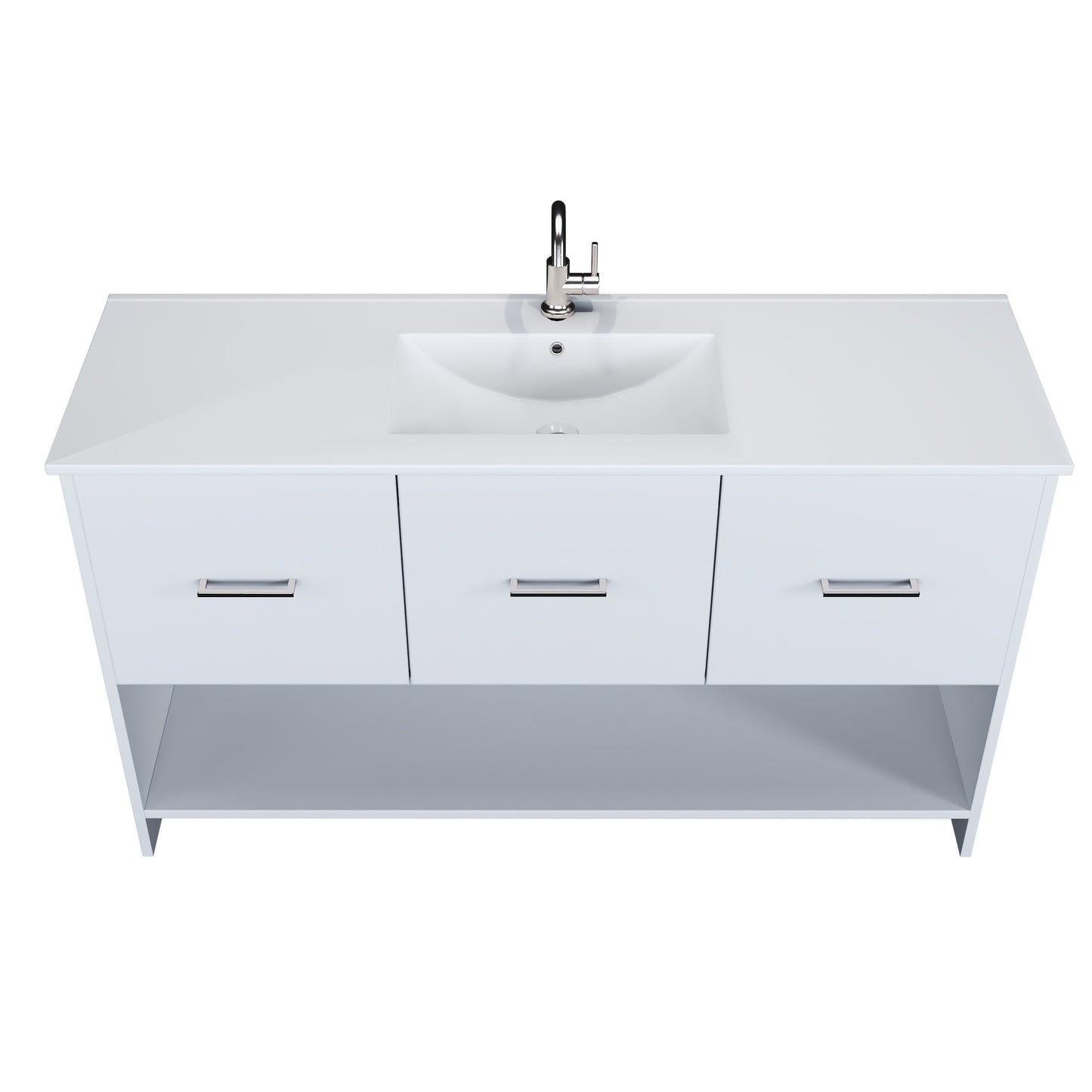 Cabo 60" Single Sink Bathroom Vanity with Ceramic counter top