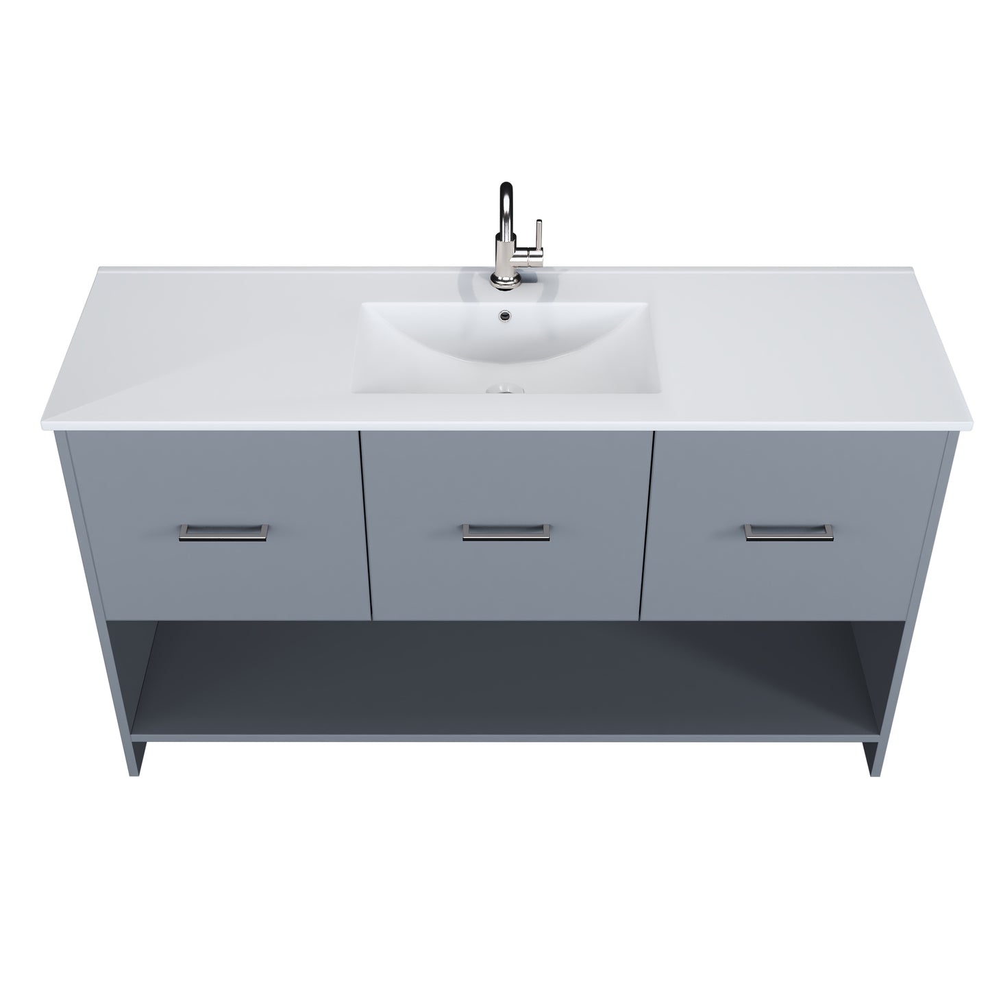 Cabo 60" Single Sink Bathroom Vanity with Ceramic counter top