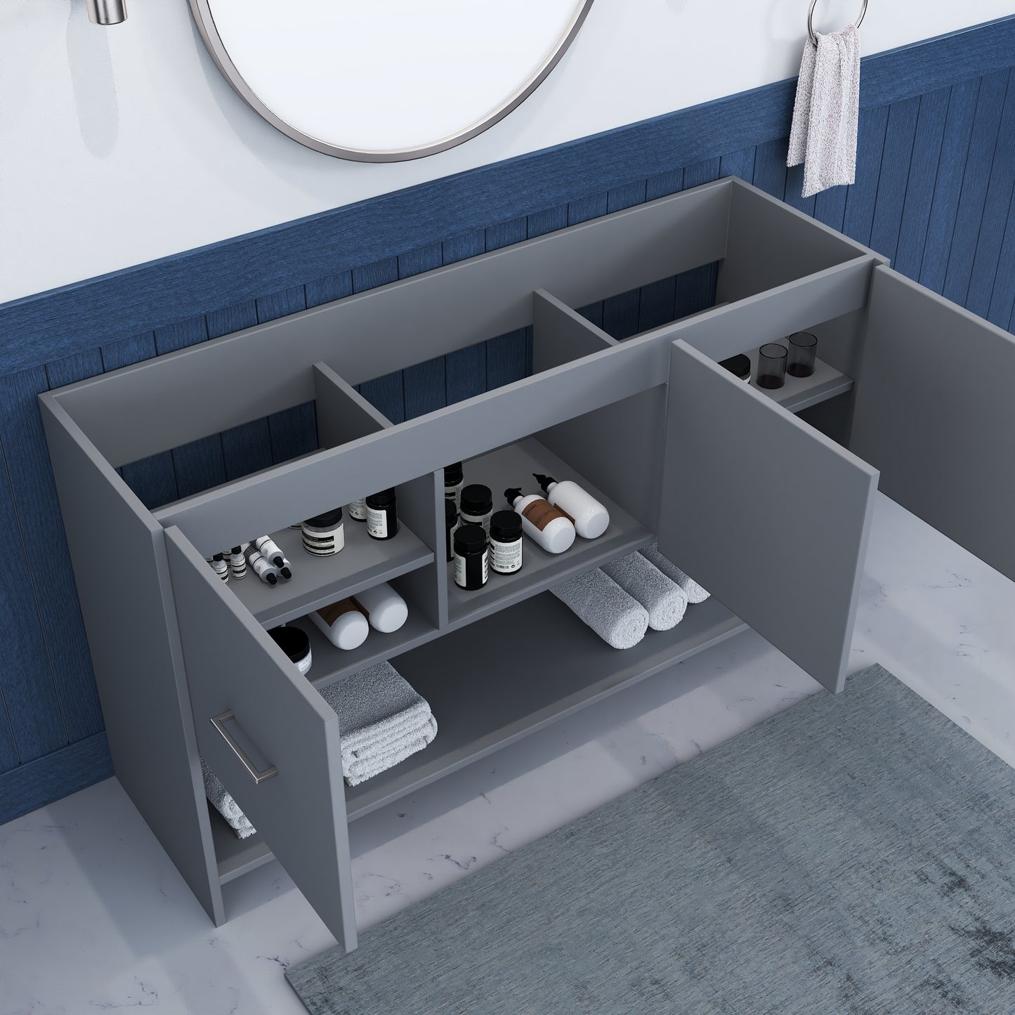 Cabo 60" Single Sink Bathroom Vanity Cabinet Only