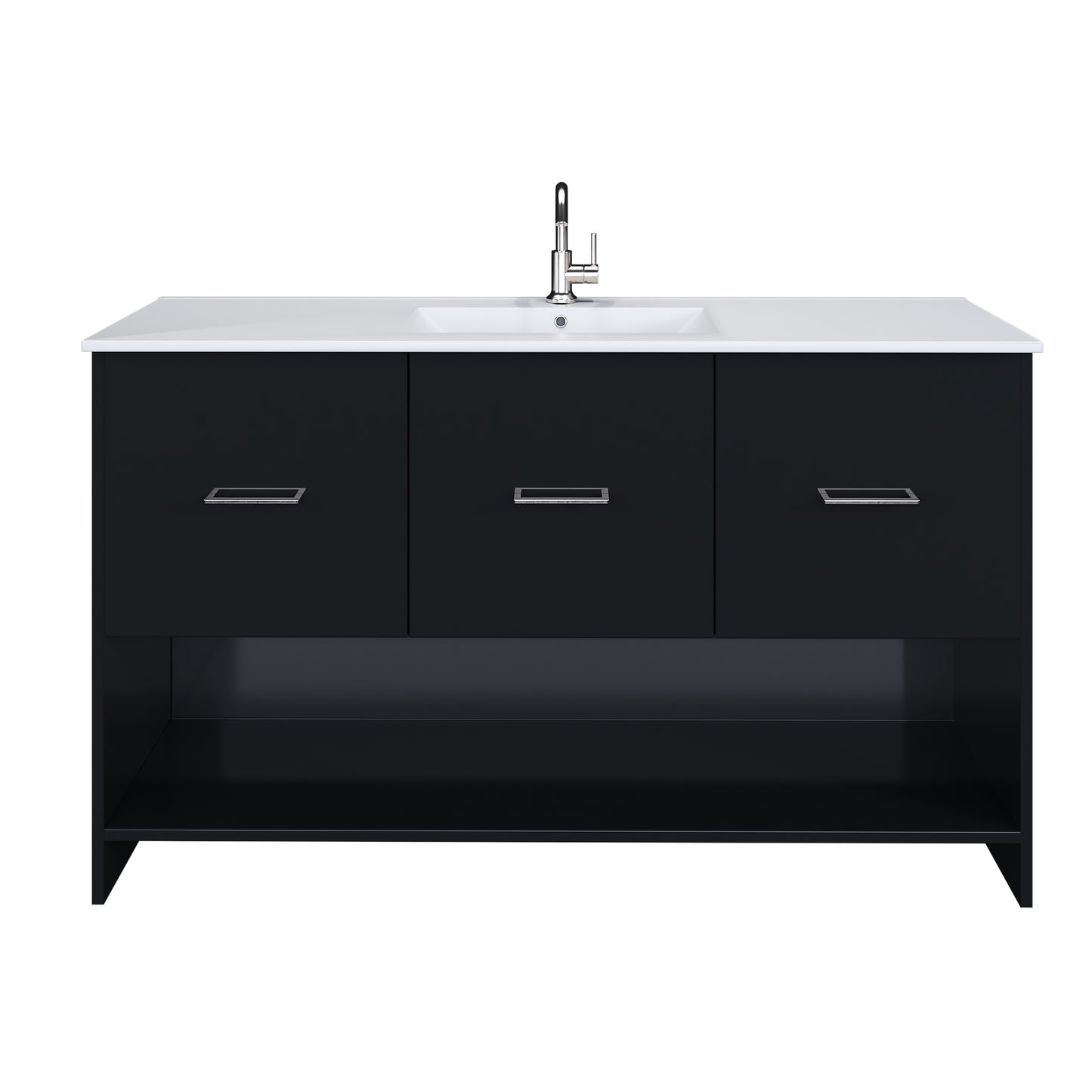 Cabo 60" Single Sink Bathroom Vanity with Ceramic counter top