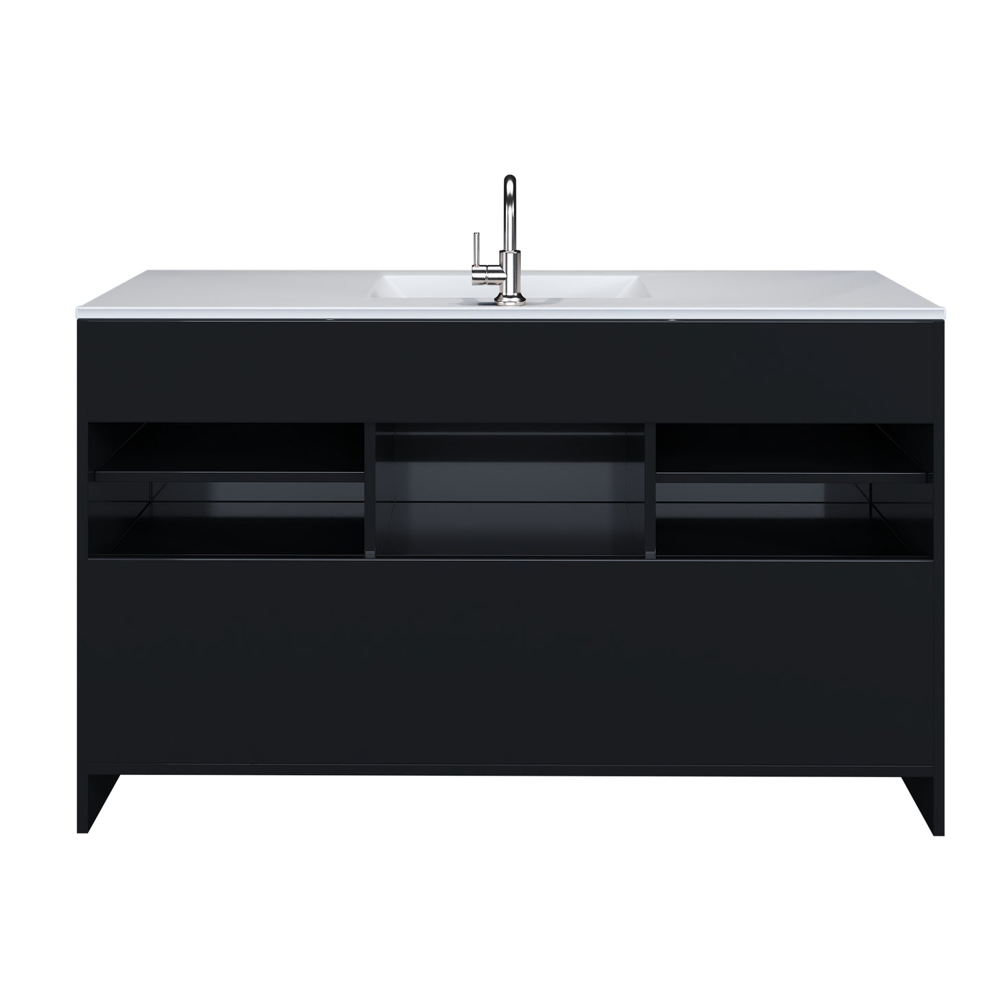 Cabo 60" Single Sink Bathroom Vanity with Ceramic counter top