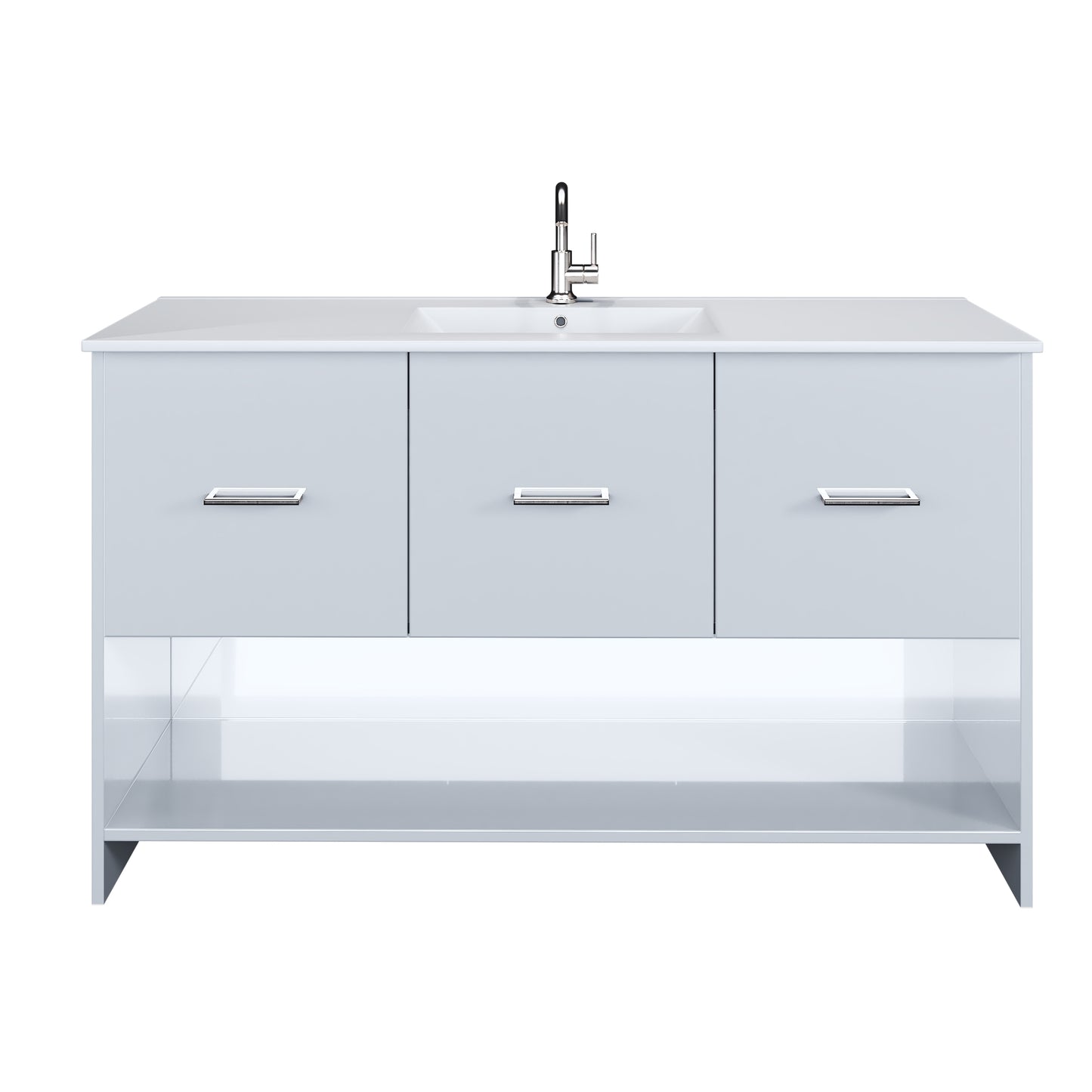 Cabo 60" Single Sink Bathroom Vanity with Ceramic counter top