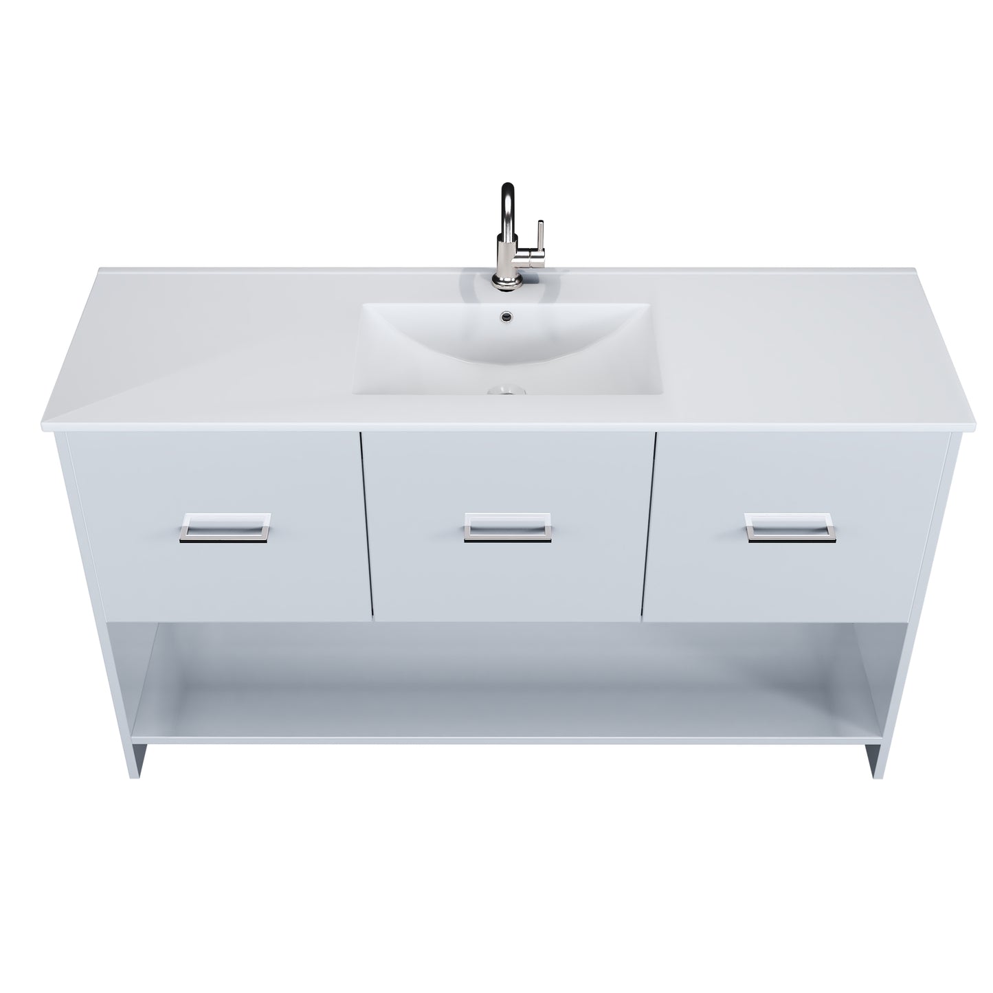 Cabo 60" Single Sink Bathroom Vanity with Ceramic counter top