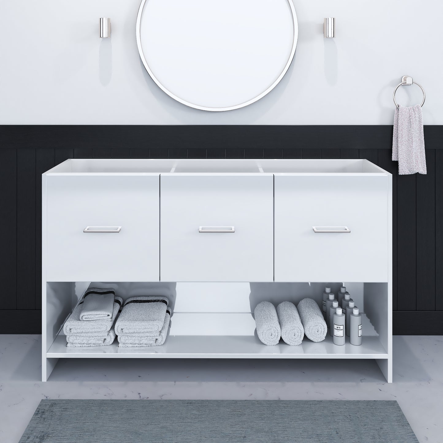 Cabo 60" Single Sink Bathroom Vanity Cabinet Only