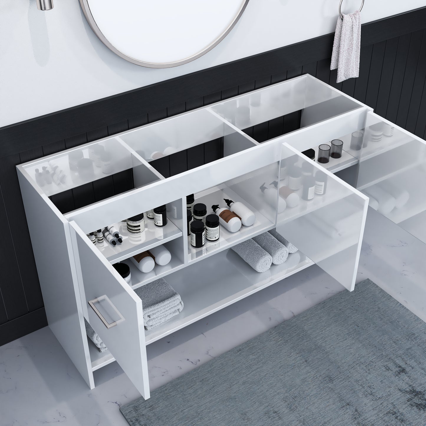 Cabo 60" Single Sink Bathroom Vanity Cabinet Only
