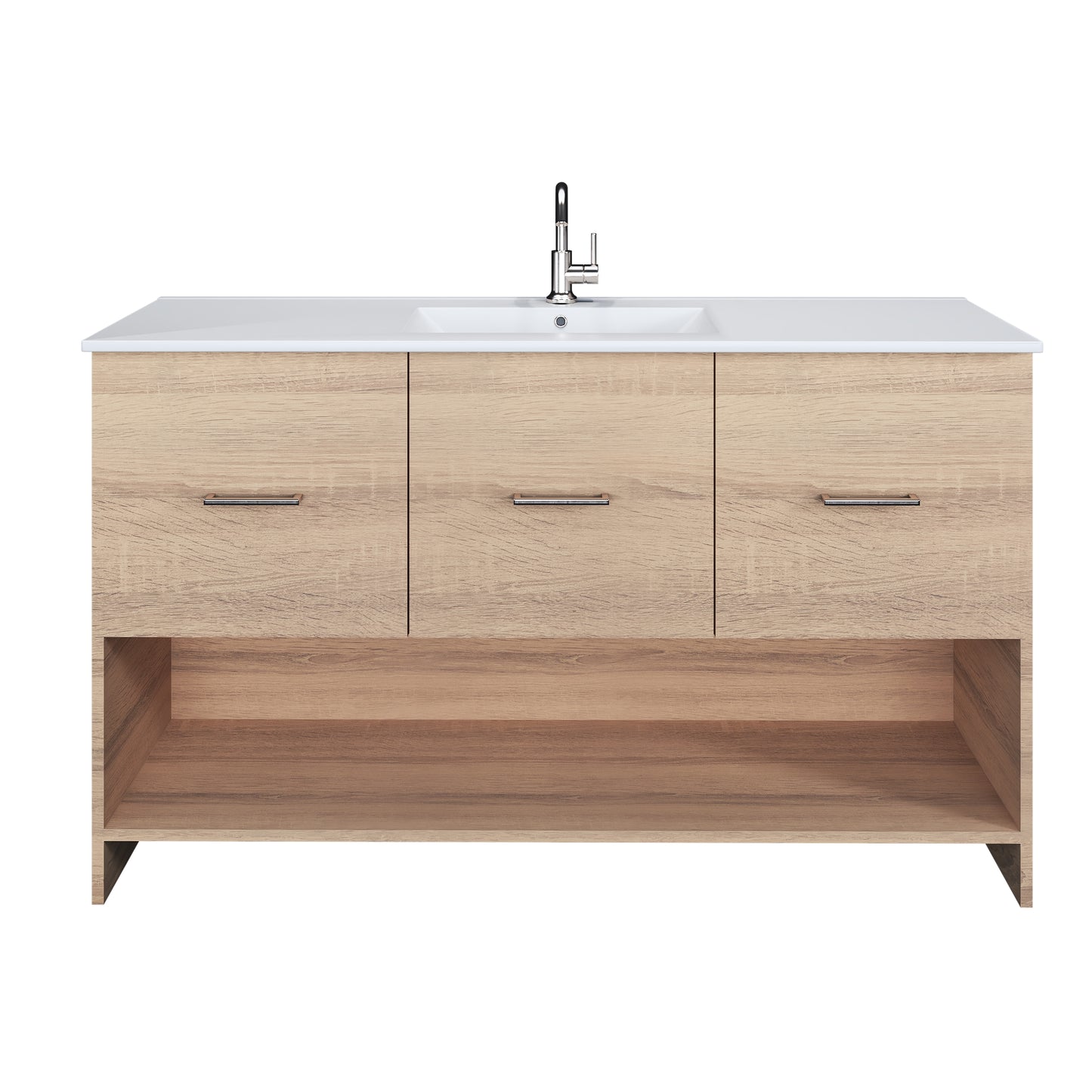 Cabo 60" Single Sink Bathroom Vanity with Ceramic counter top