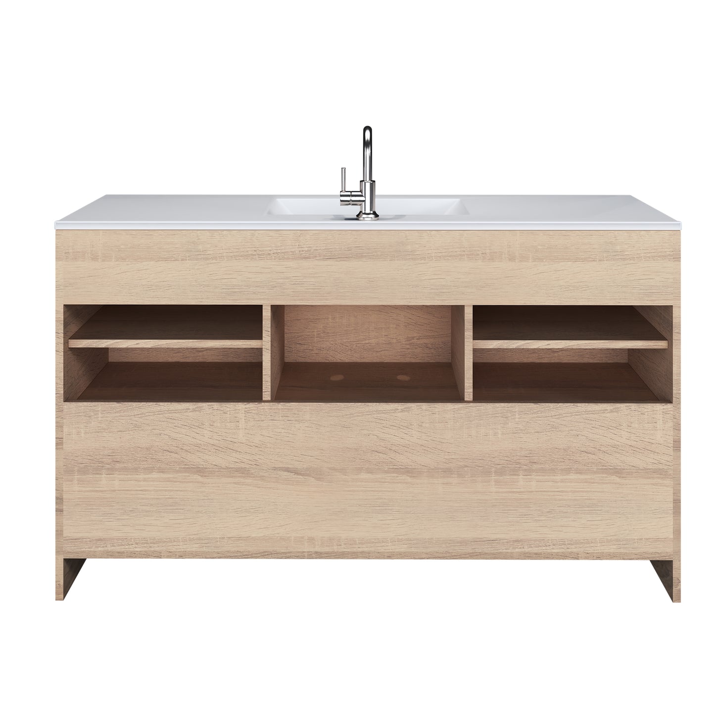Cabo 60" Single Sink Bathroom Vanity with Ceramic counter top