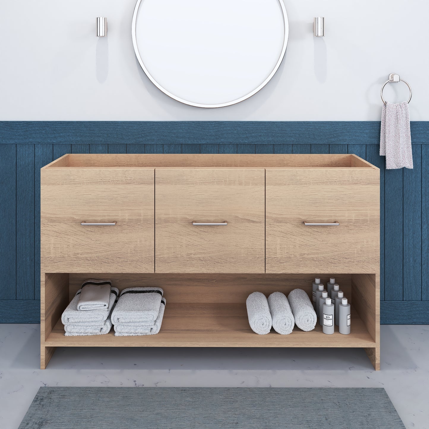 Cabo 60" Single Sink Bathroom Vanity Cabinet Only