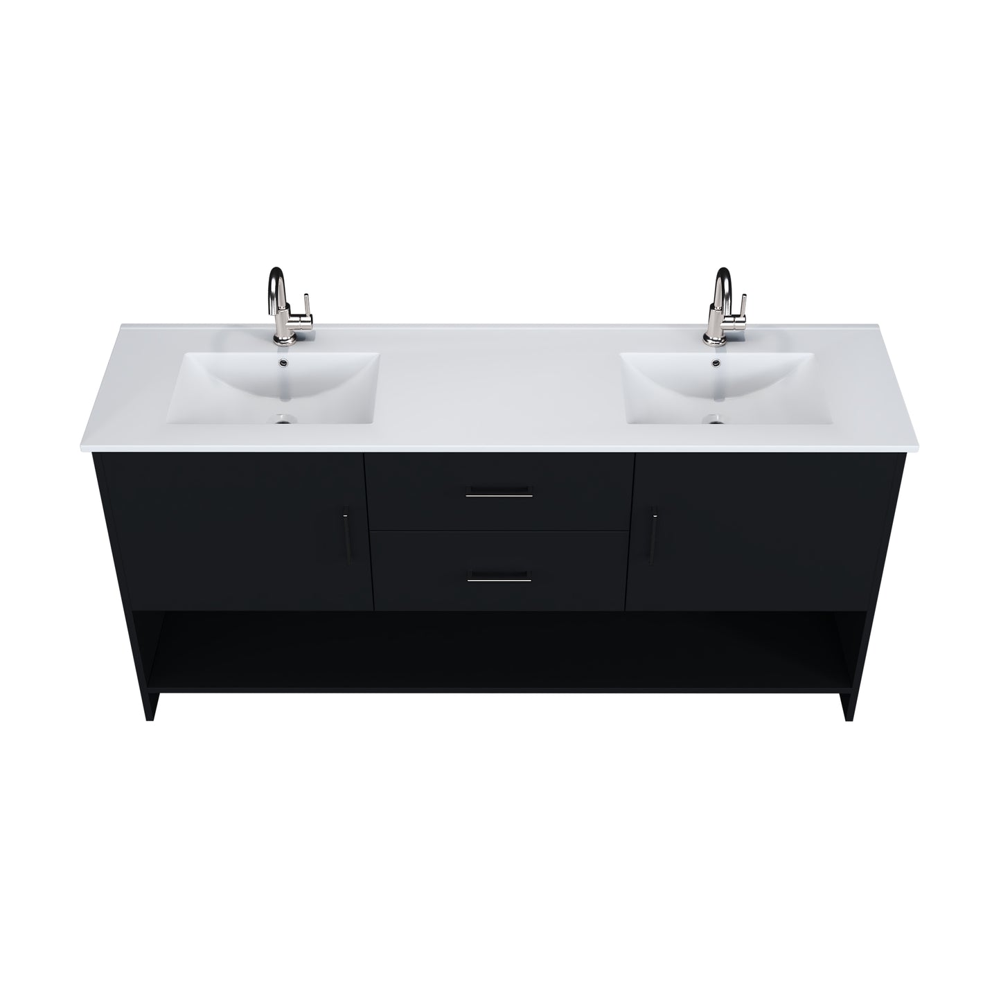 Cabo 72" Double Sink Bathroom Vanity with Ceramic counter top