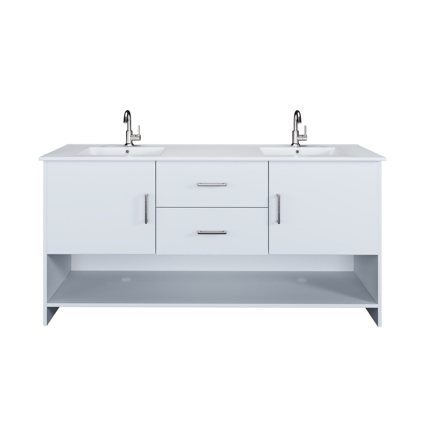 Cabo 72" Double Sink Bathroom Vanity with Ceramic counter top