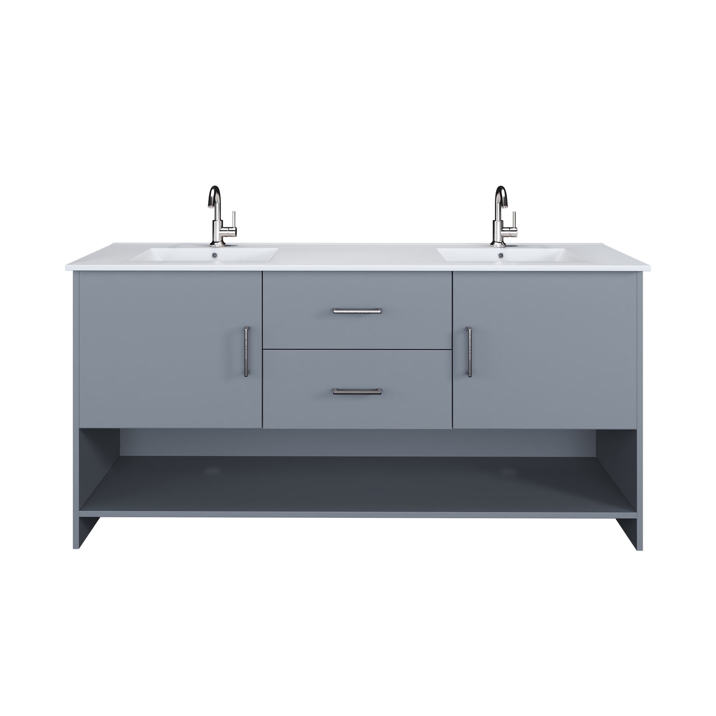 Cabo 72" Double Sink Bathroom Vanity with Ceramic counter top