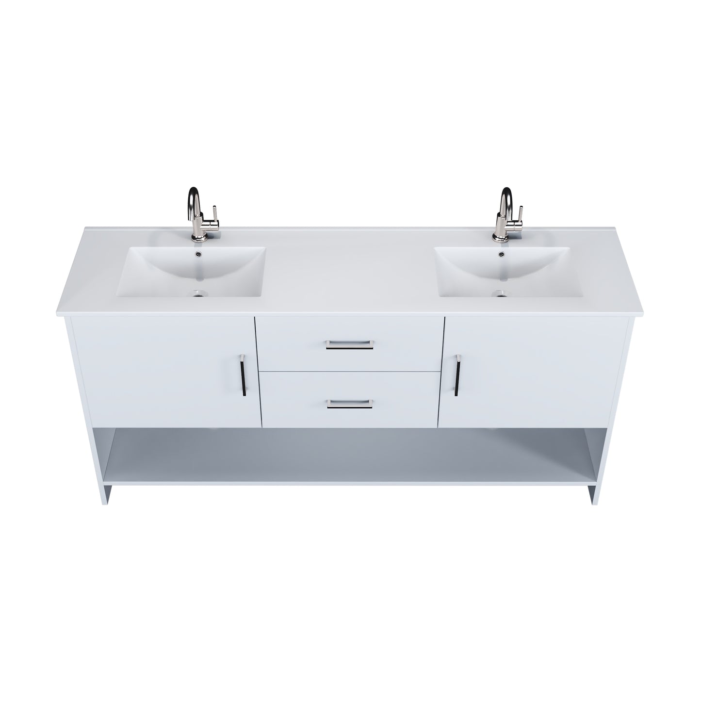 Cabo 72" Double Sink Bathroom Vanity with Ceramic counter top