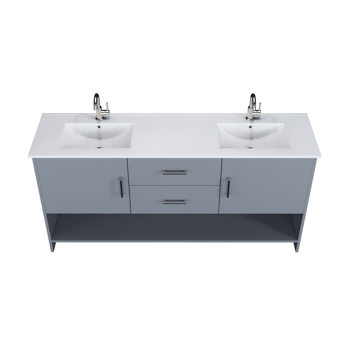 Cabo 72" Double Sink Bathroom Vanity with Ceramic counter top