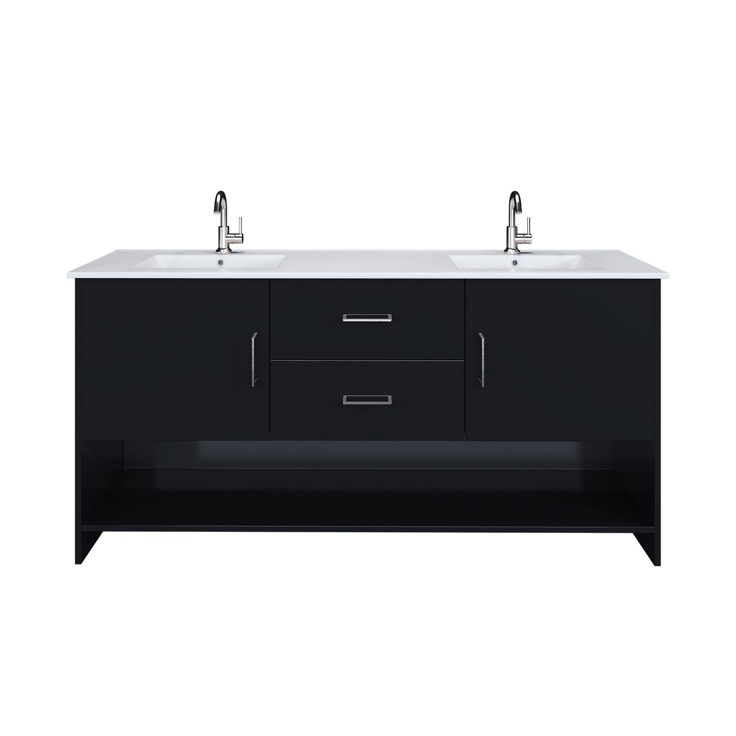Cabo 72" Double Sink Bathroom Vanity with Ceramic counter top