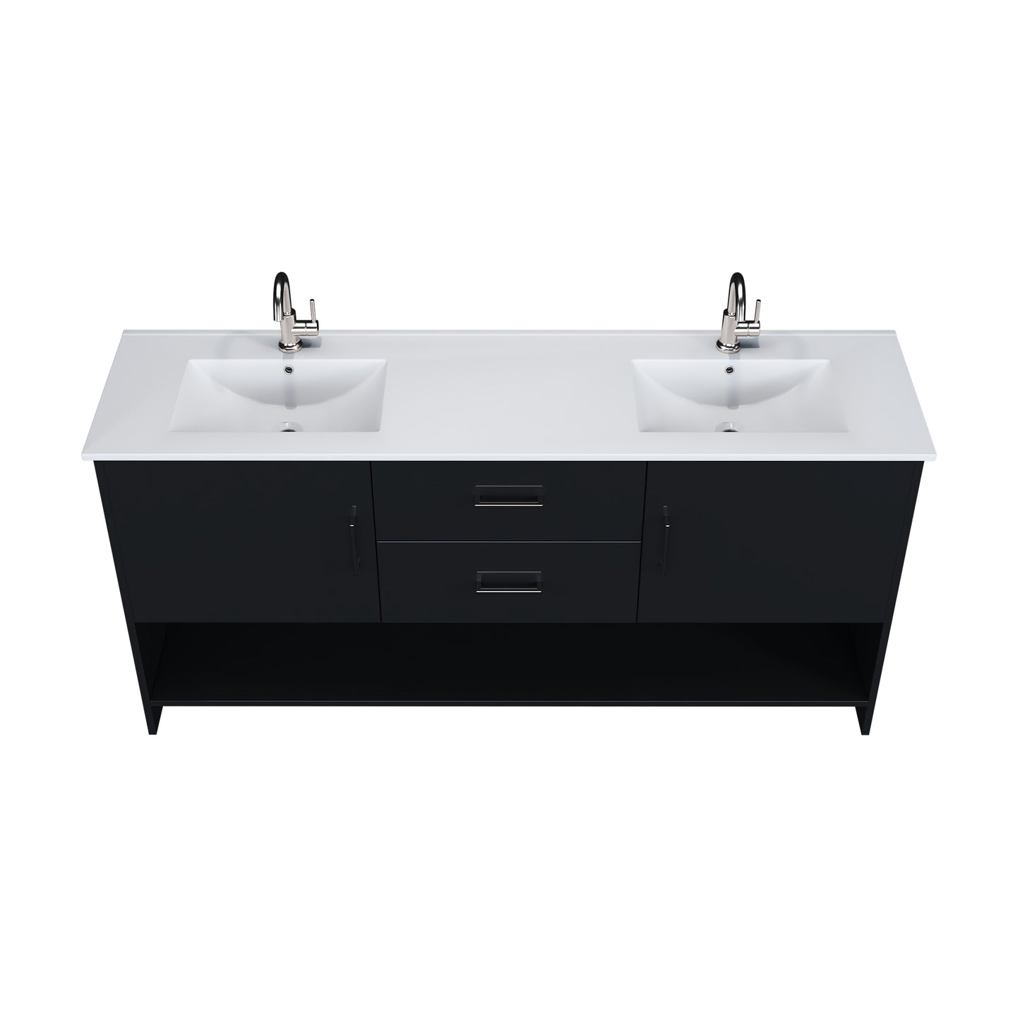 Cabo 72" Double Sink Bathroom Vanity with Ceramic counter top