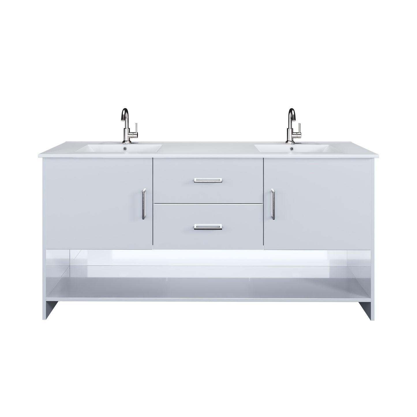 Cabo 72" Double Sink Bathroom Vanity with Ceramic counter top