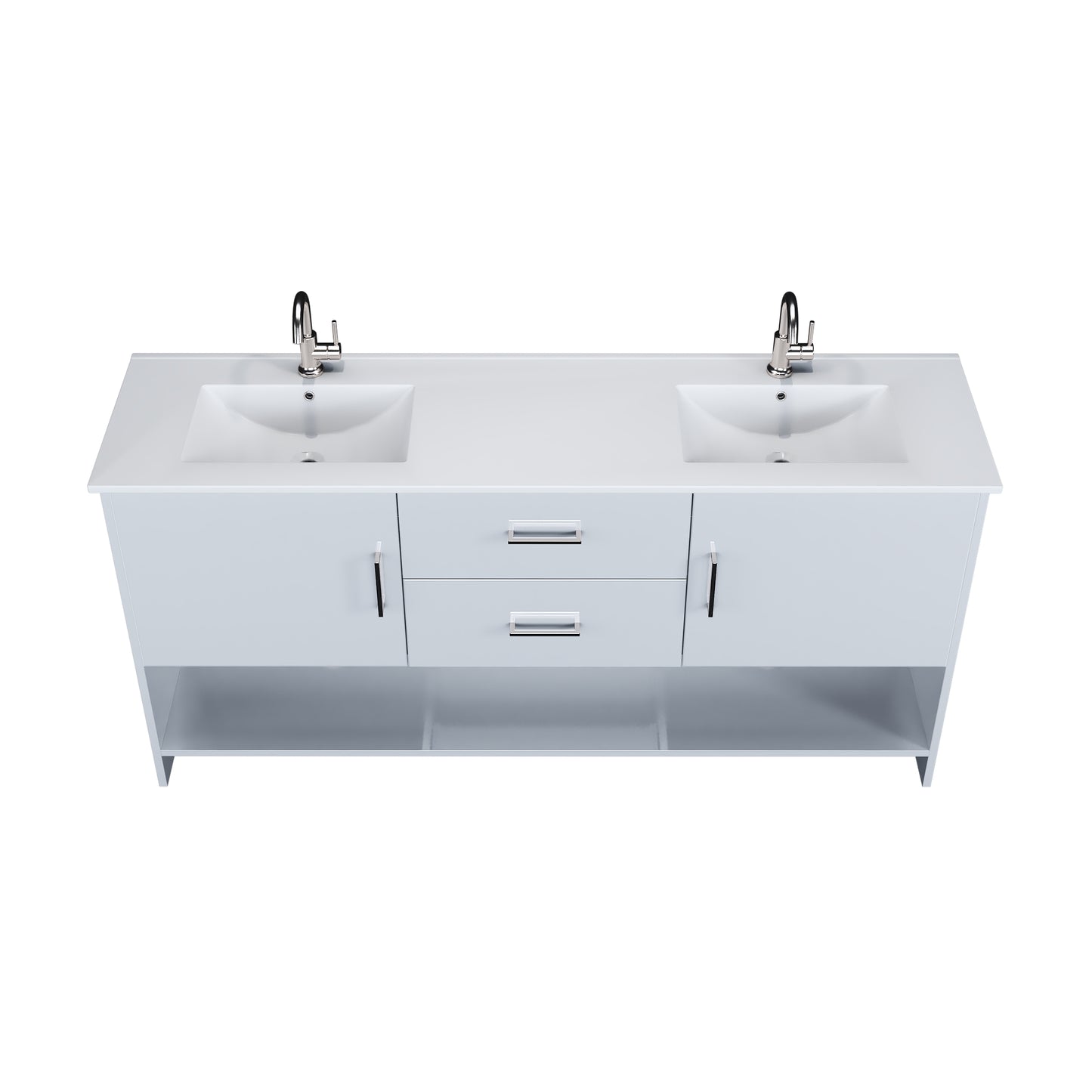 Cabo 72" Double Sink Bathroom Vanity with Ceramic counter top