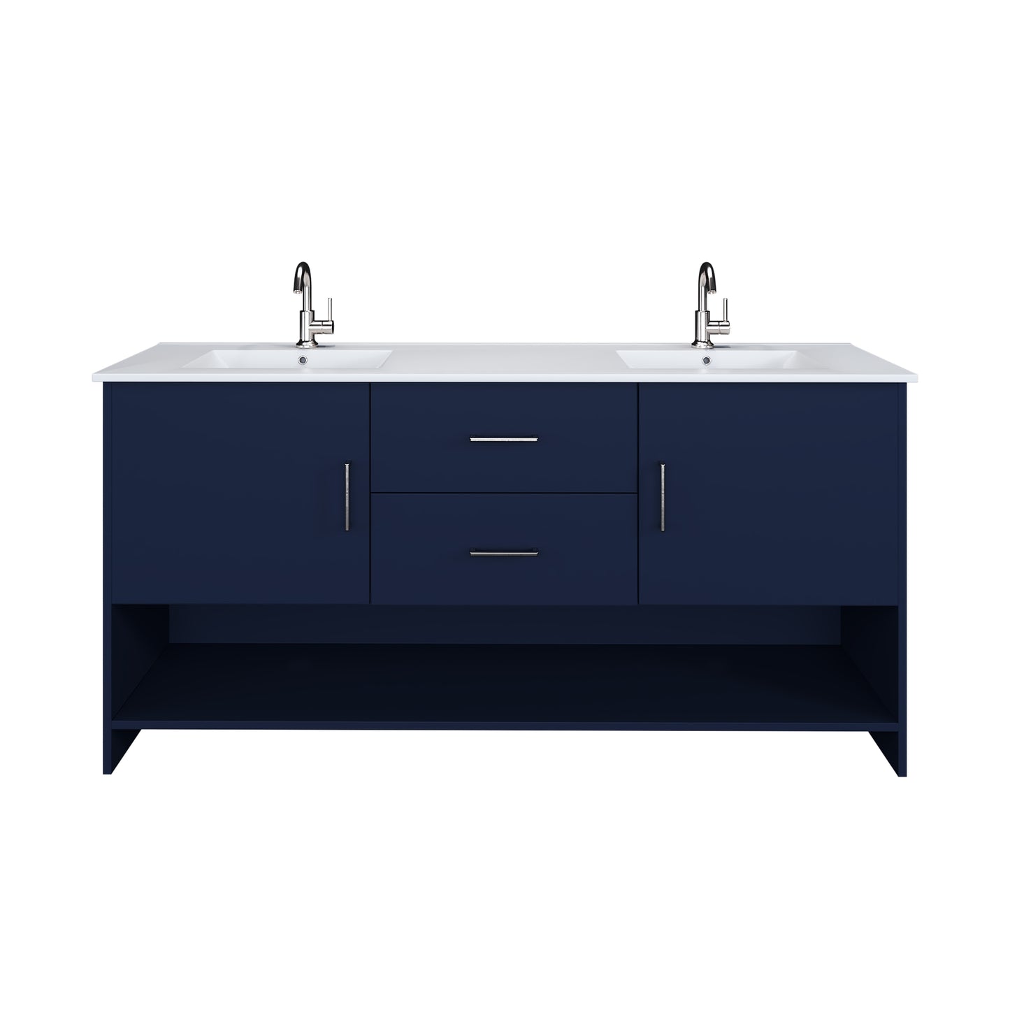 Cabo 72" Double Sink Bathroom Vanity with Ceramic counter top