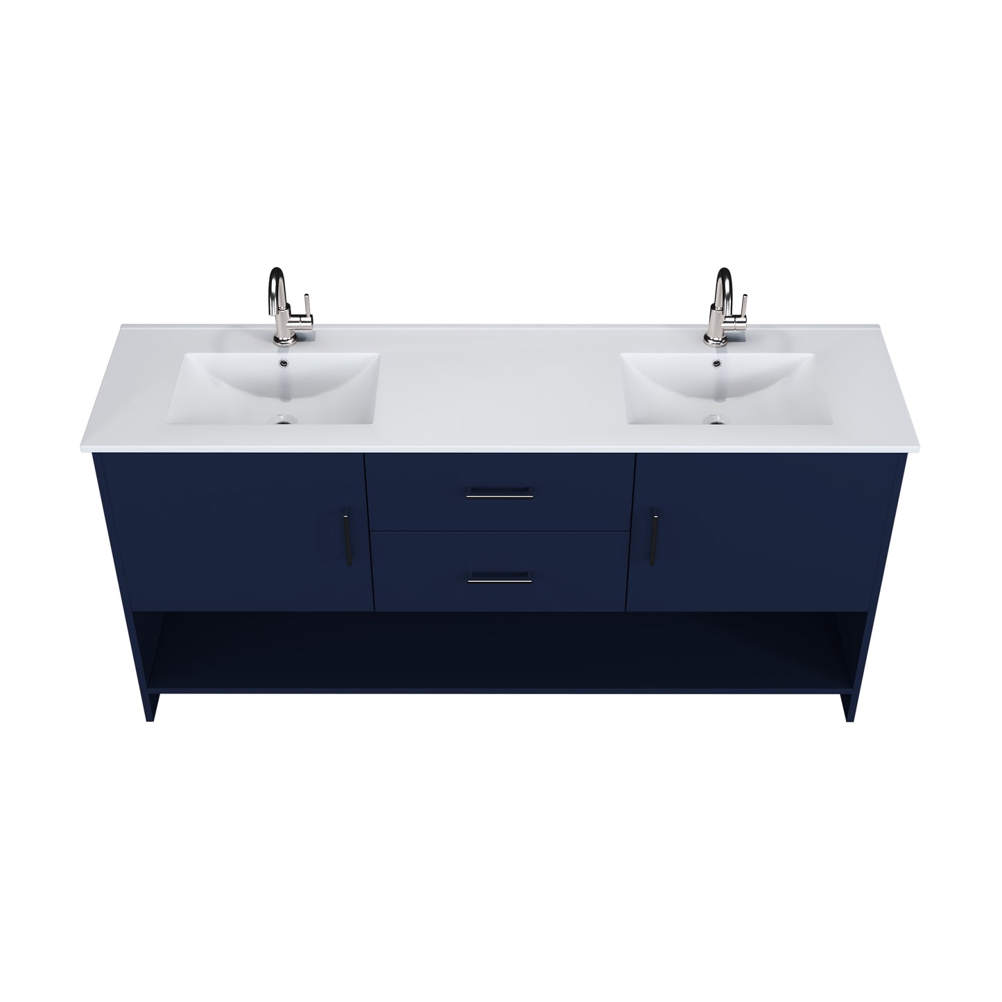 Cabo 72" Double Sink Bathroom Vanity with Ceramic counter top