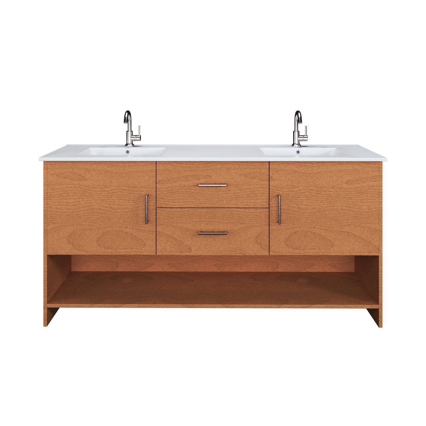 Cabo 72" Double Sink Bathroom Vanity with Ceramic counter top