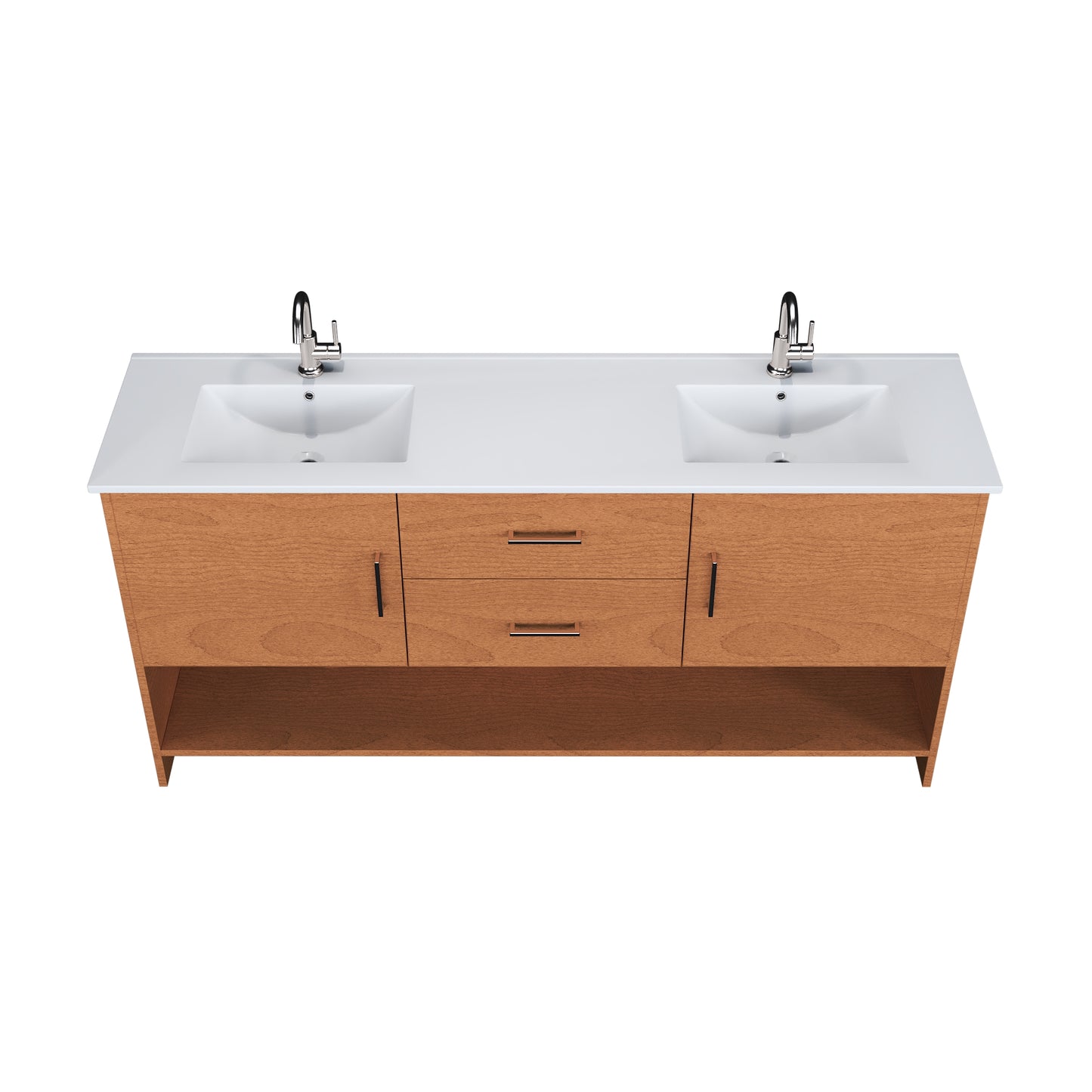 Cabo 72" Double Sink Bathroom Vanity with Ceramic counter top