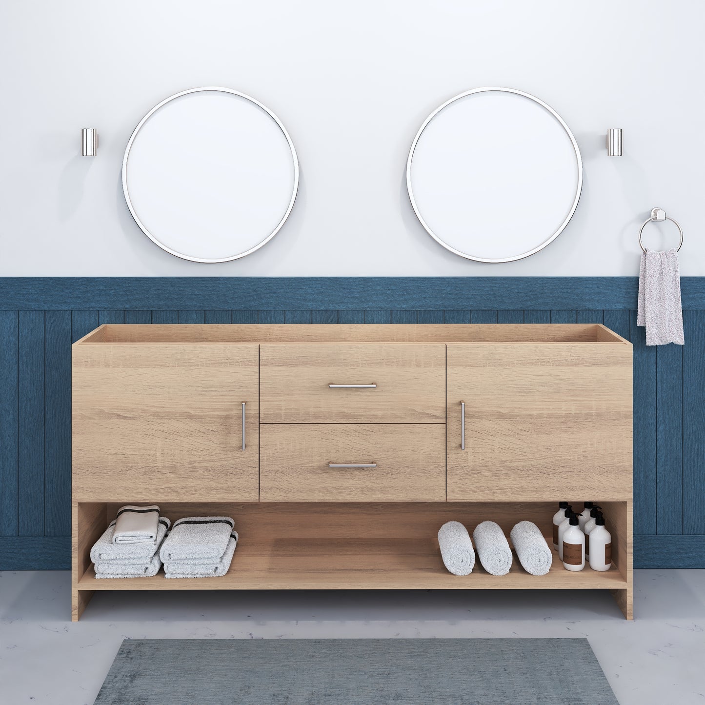Cabo 72" Double Sink Bathroom Vanity Cabinet Only