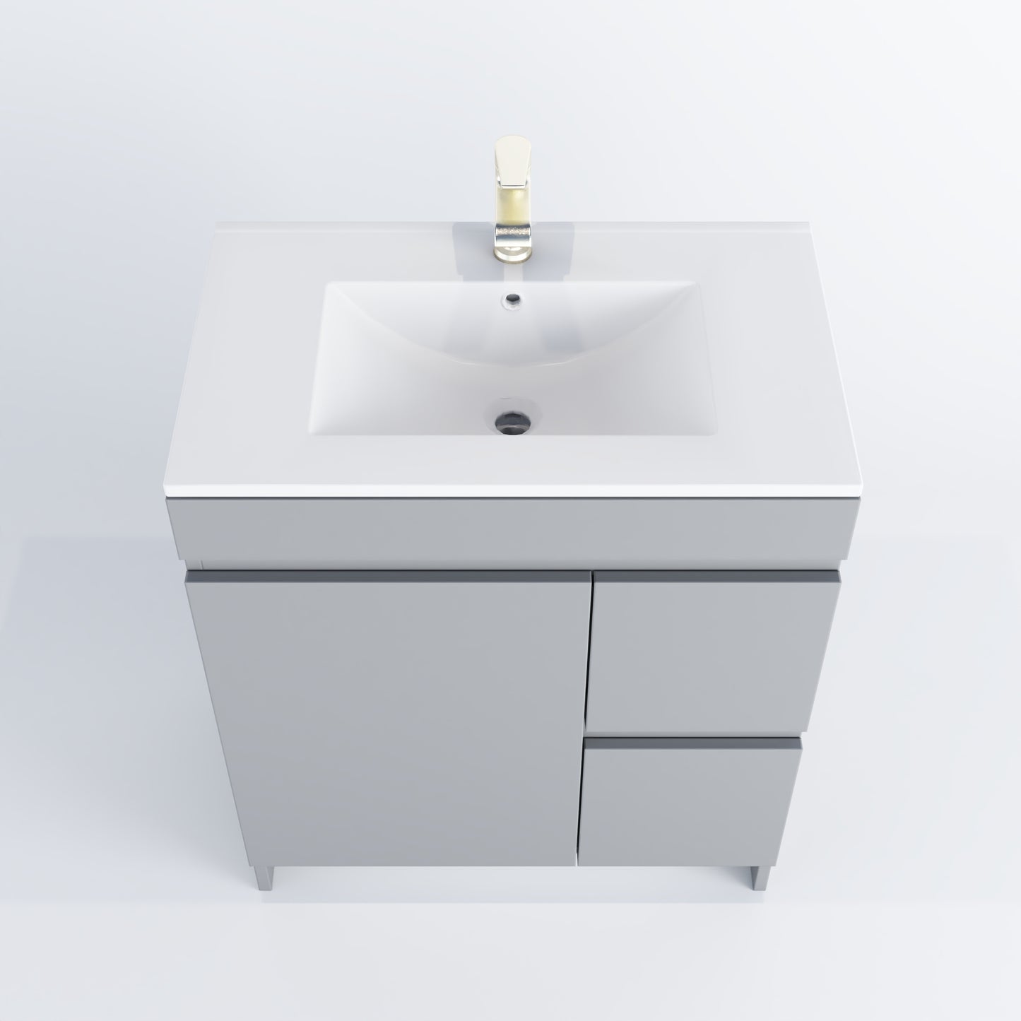 Cinnamon 30" Bathroom Vanity with integrated counter top Right Side Drawers