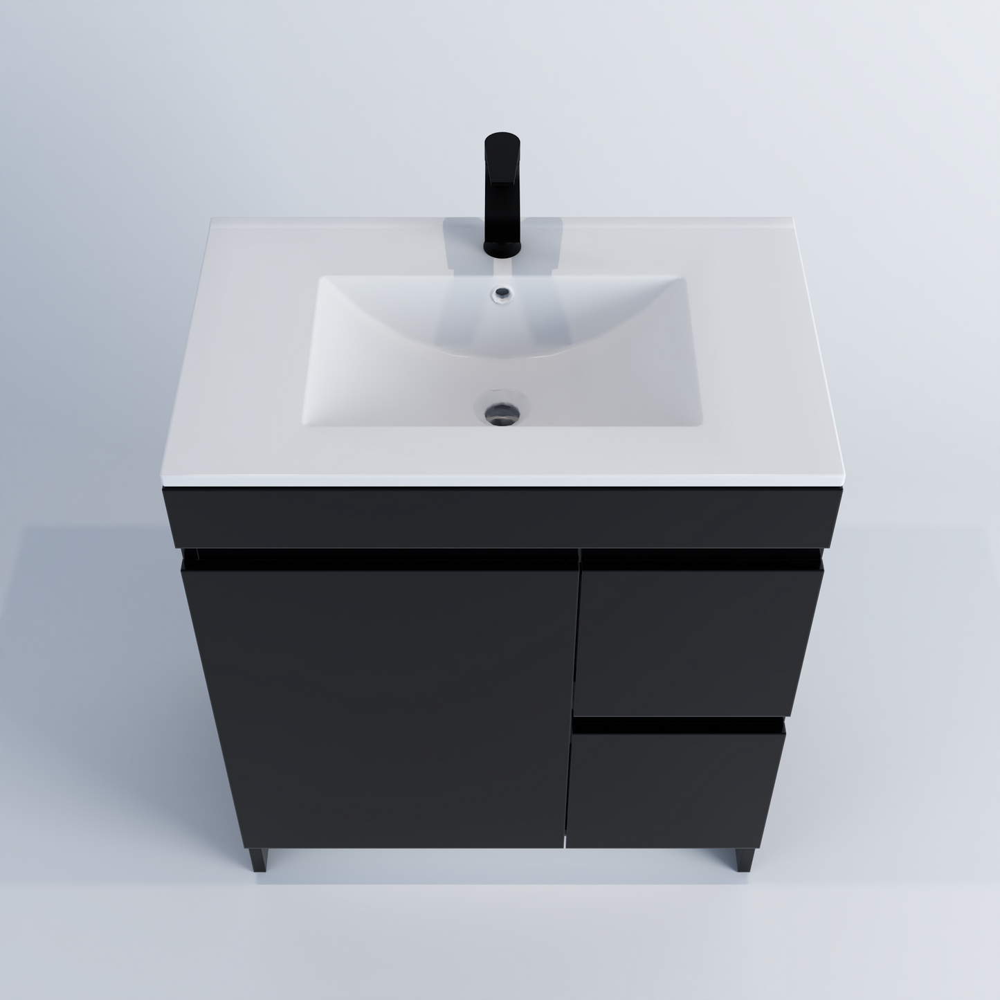 Cinnamon 30" Bathroom Vanity with integrated counter top Right Side Drawers