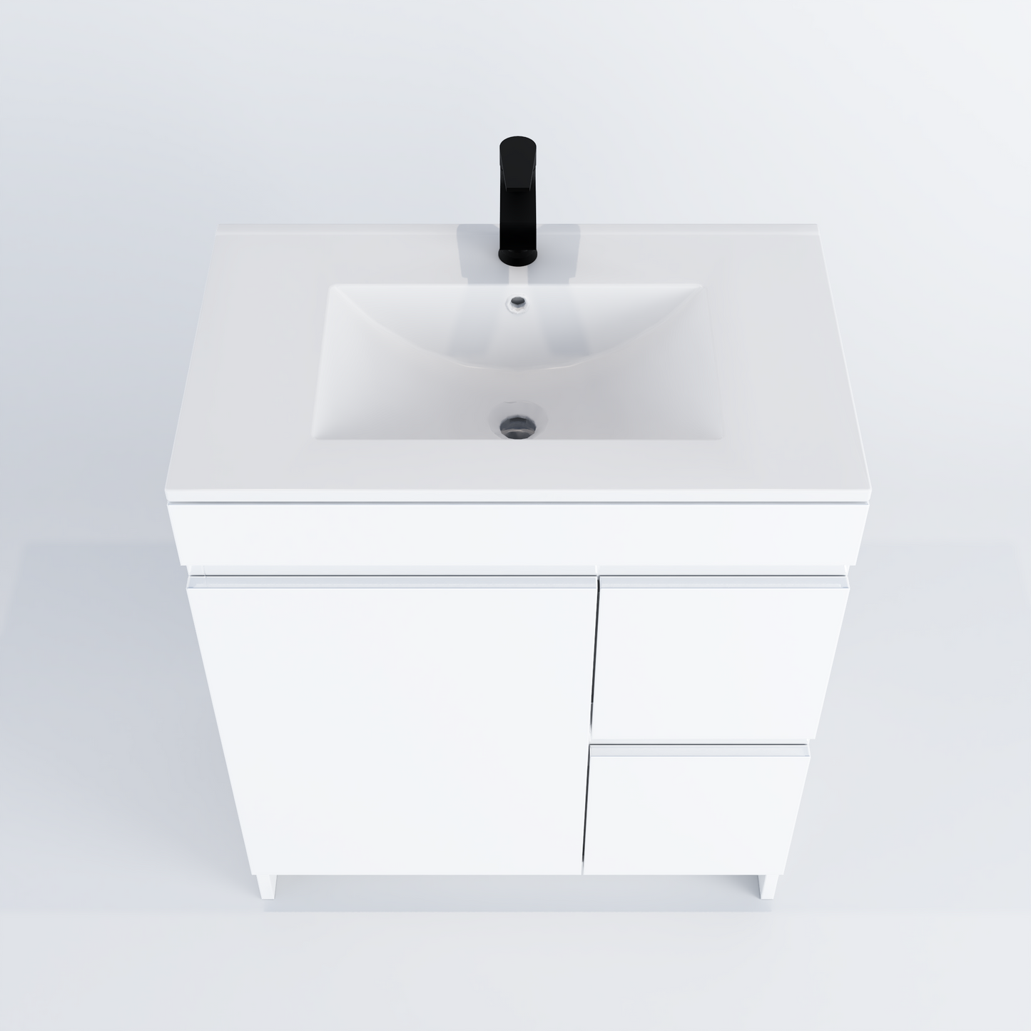 Cinnamon 30" Bathroom Vanity with integrated counter top Right Side Drawers